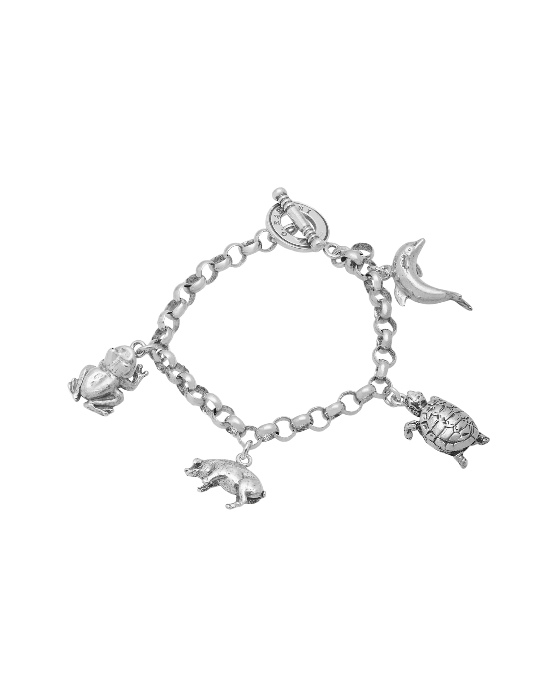 Bracciale rolò g. raspini con charms animali in argento-1