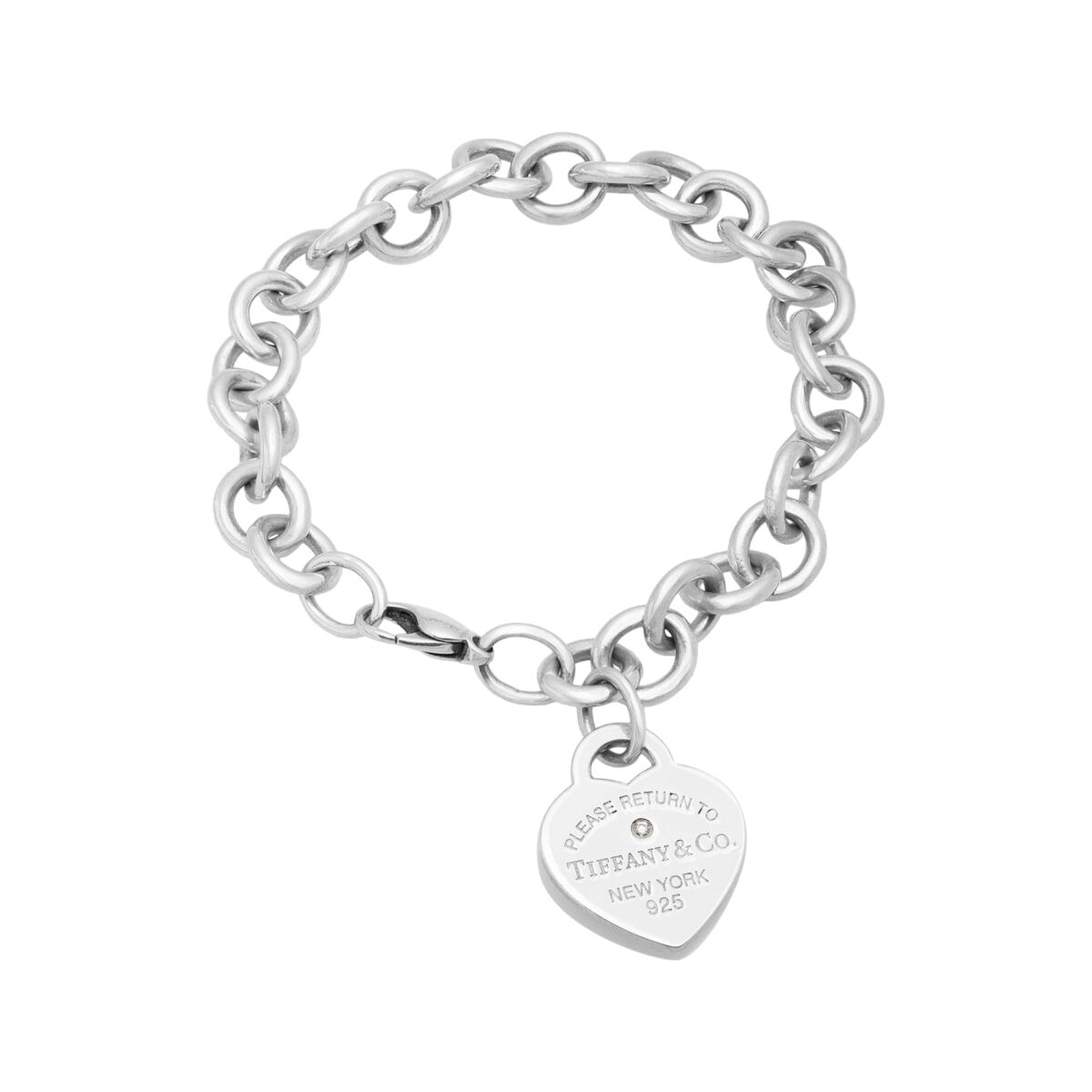 Bracciale return to tiffany heart tag in argento con diamante-1