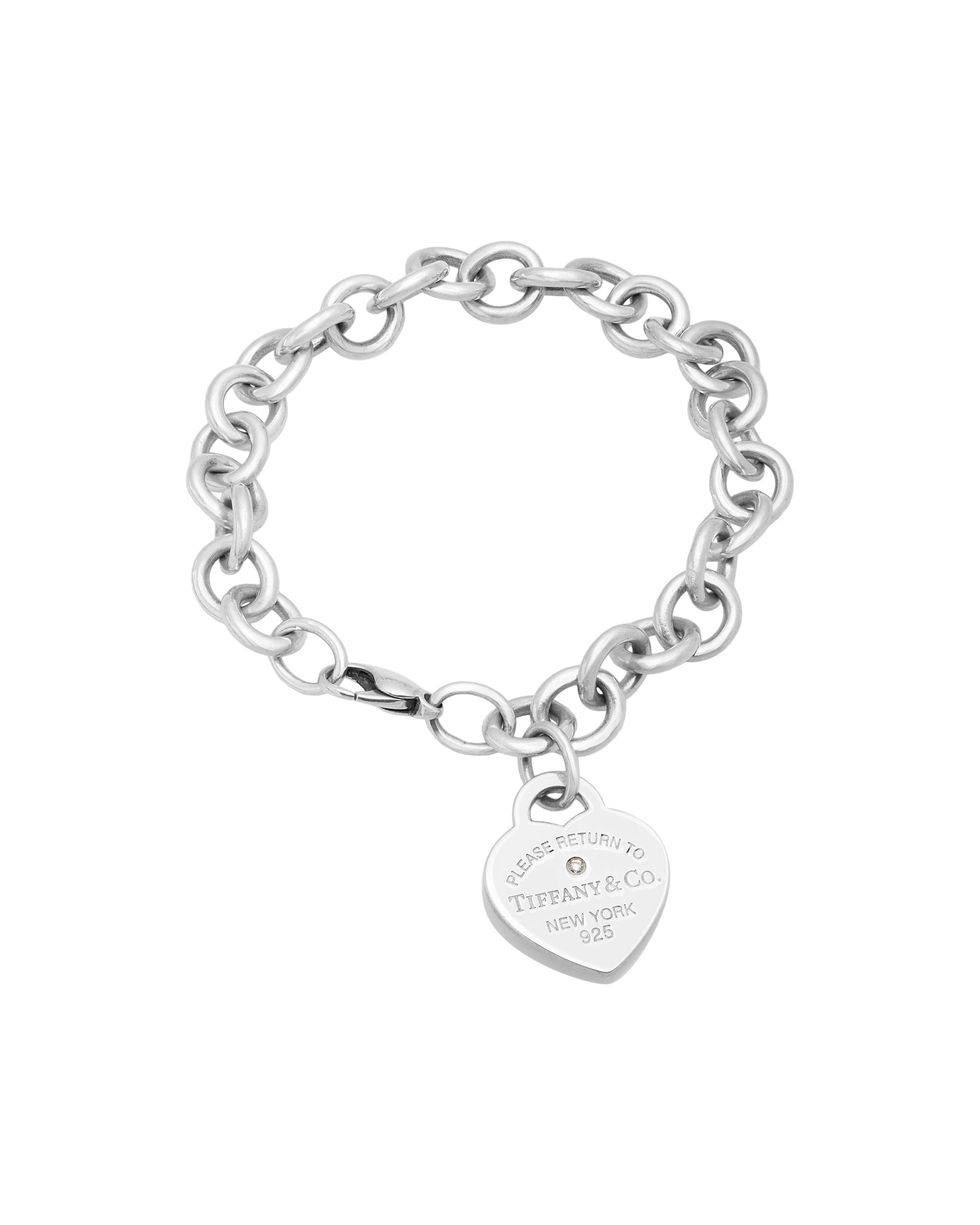 Bracciale return to tiffany heart tag in argento con diamante-1