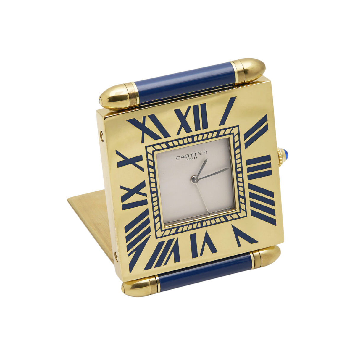 Cartier tank française pendulette de voyage alarm clock made in france-1