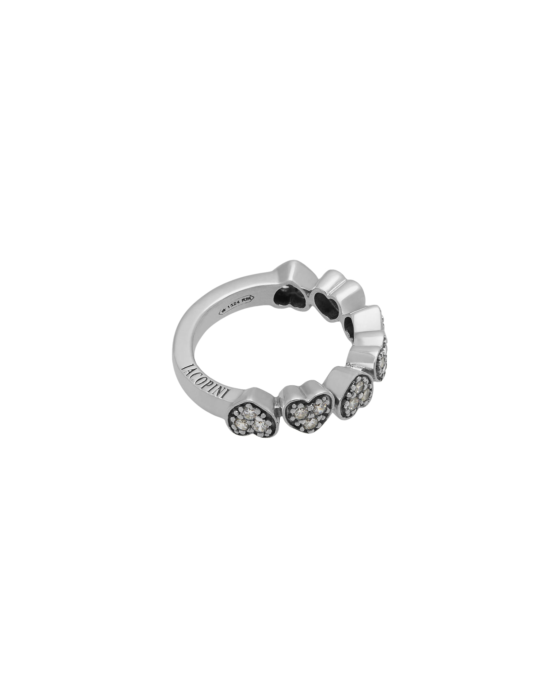Anello iacopini cuori silver temptation in argento-2