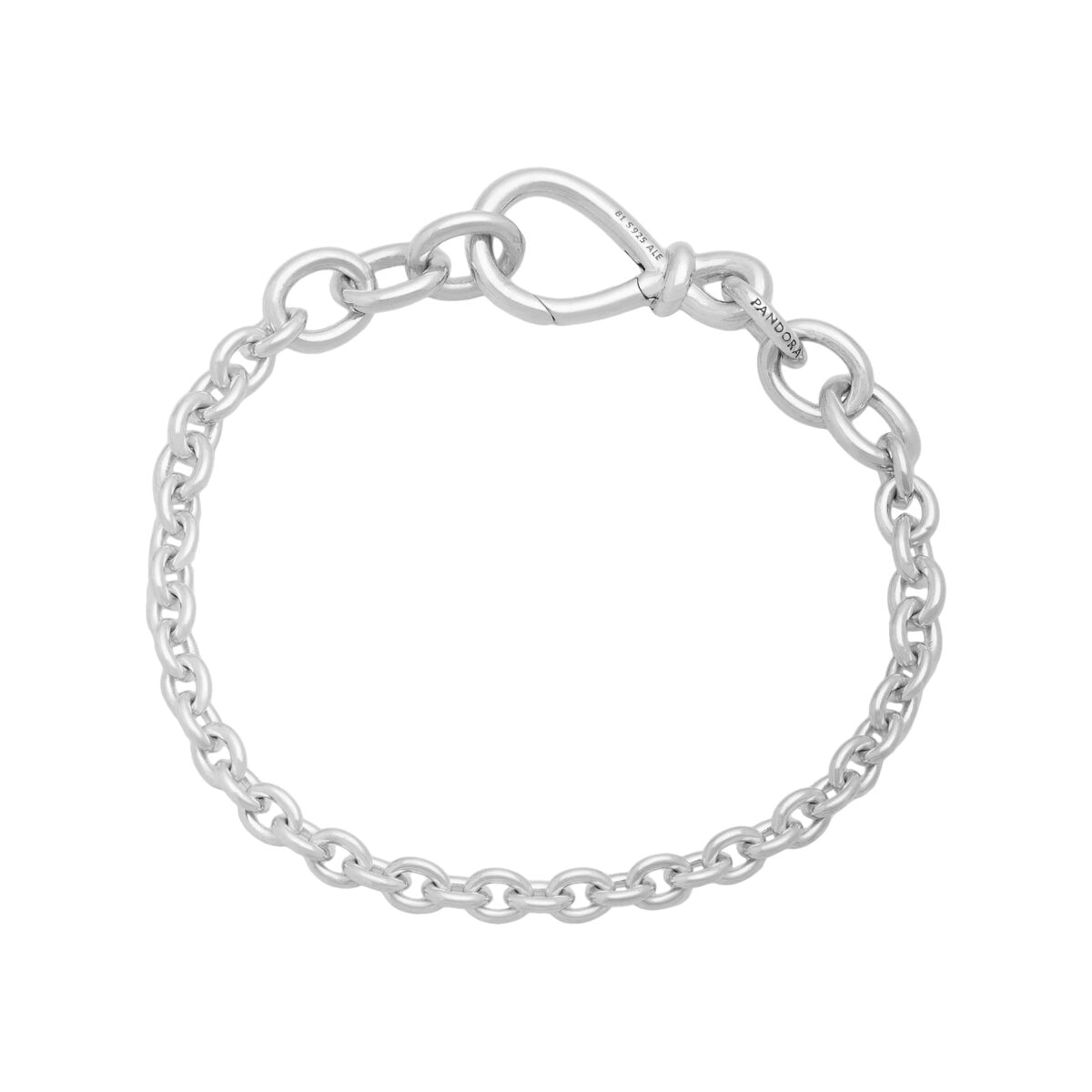 Bracciale pandora a catena con chiusura nodo infinito in argento-1