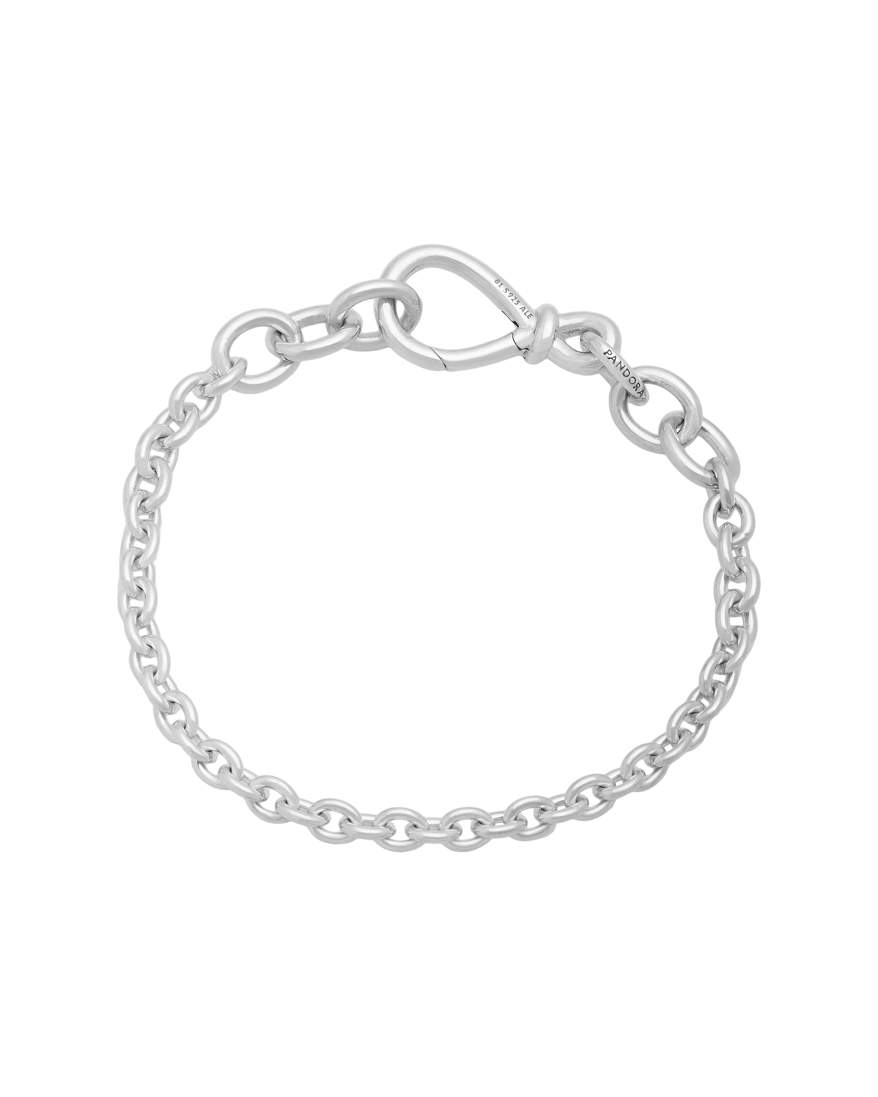 Bracciale pandora a catena con chiusura nodo infinito in argento-1