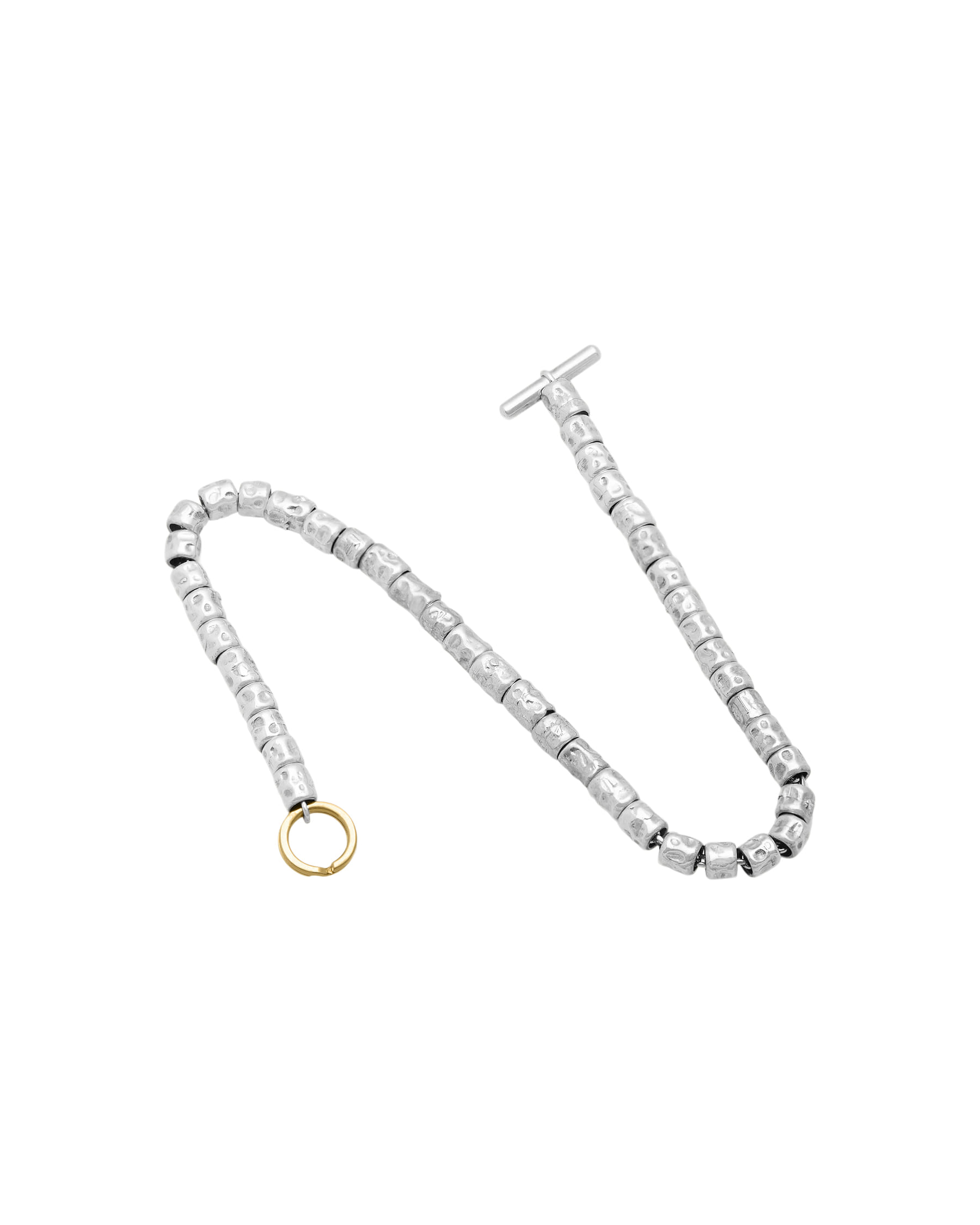 Bracciale dodo granelli in argento e oro-2