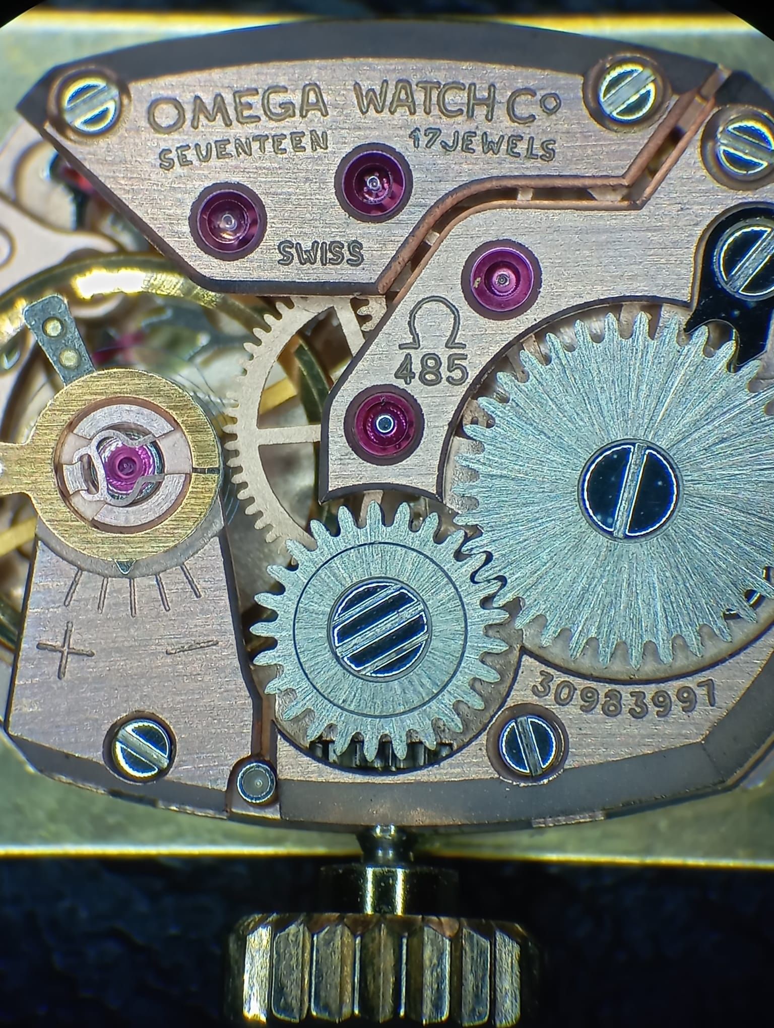 Omega de ville emerald manual yellow gold 18kt-7