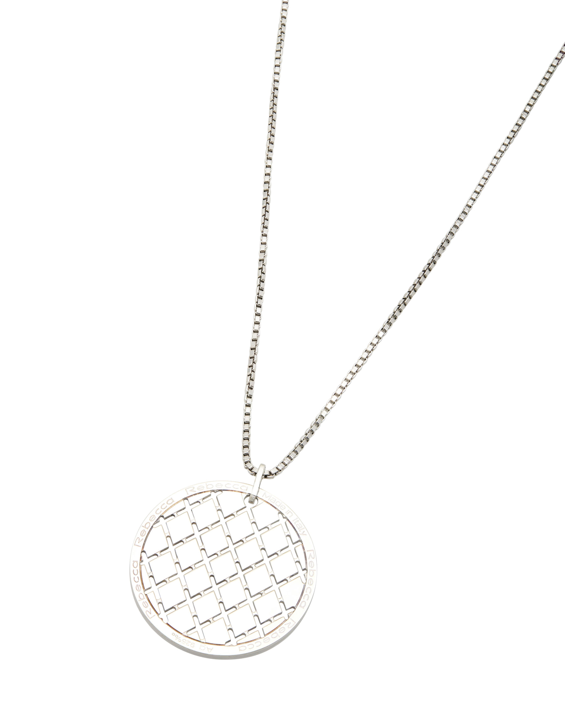Collana rebecca con ciondolo in argento 925%-1