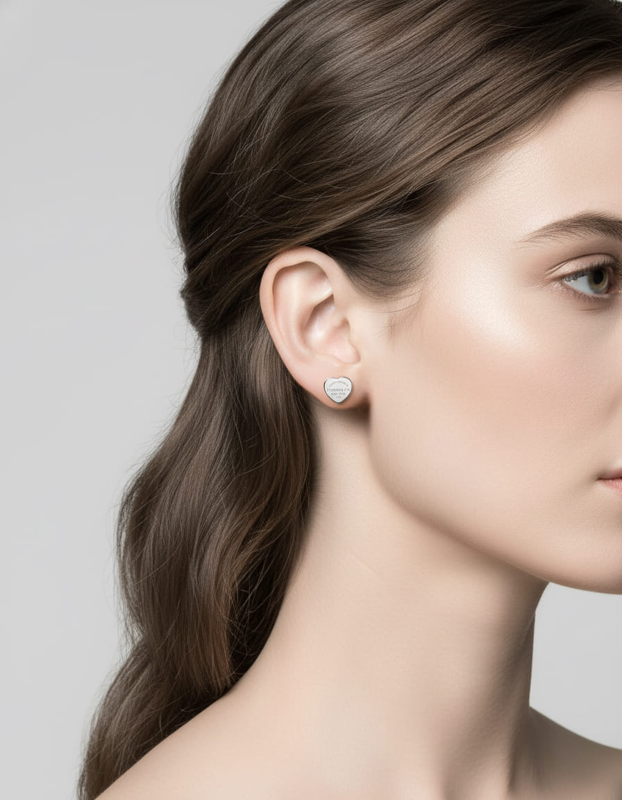 Orecchini a lobo return to tiffany heart tag mini in argento-3