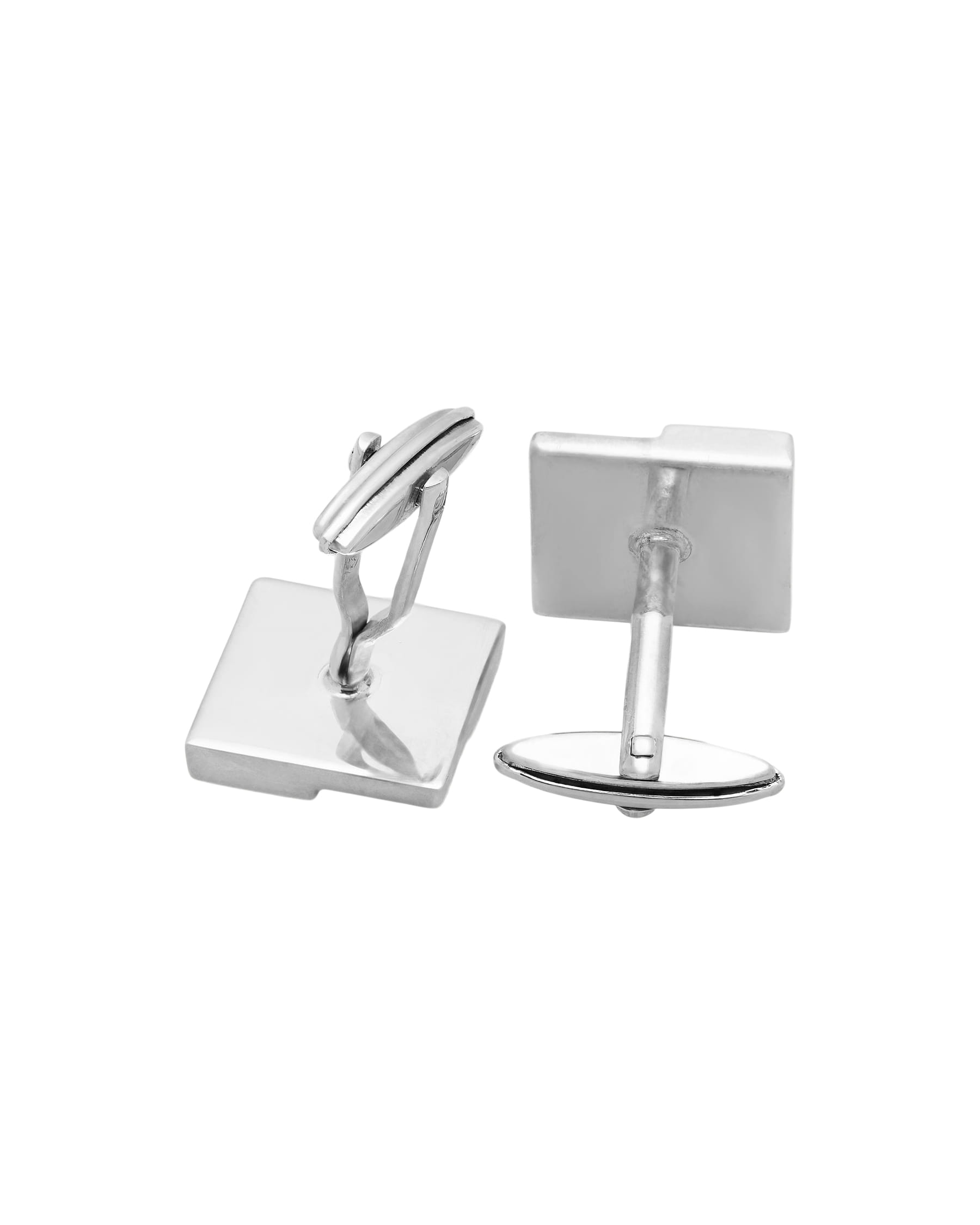 Gemelli dunhill facet in argento lucido e satinato-2