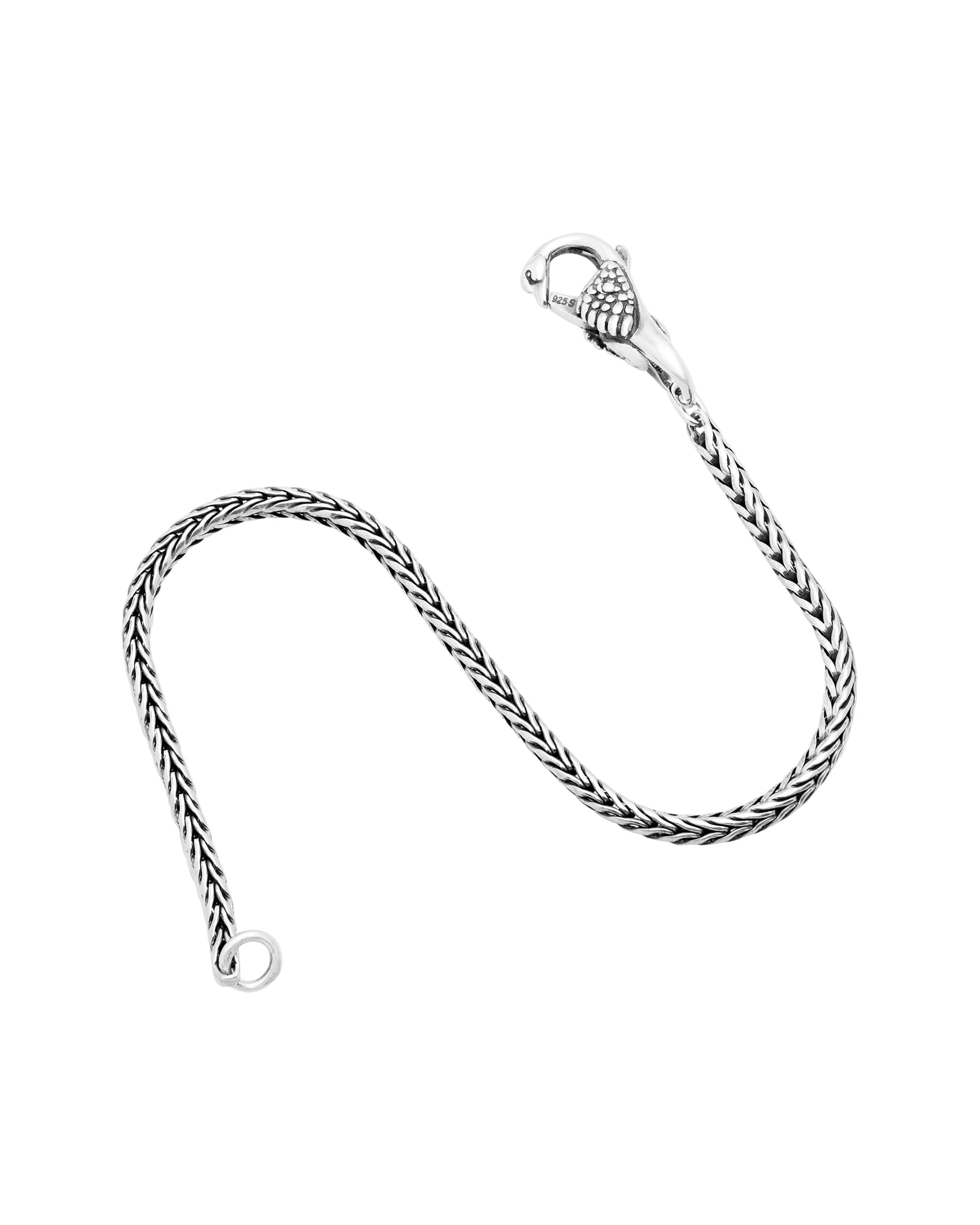 Bracciale a spiga trollbeads con chiusura cigno in argento-2