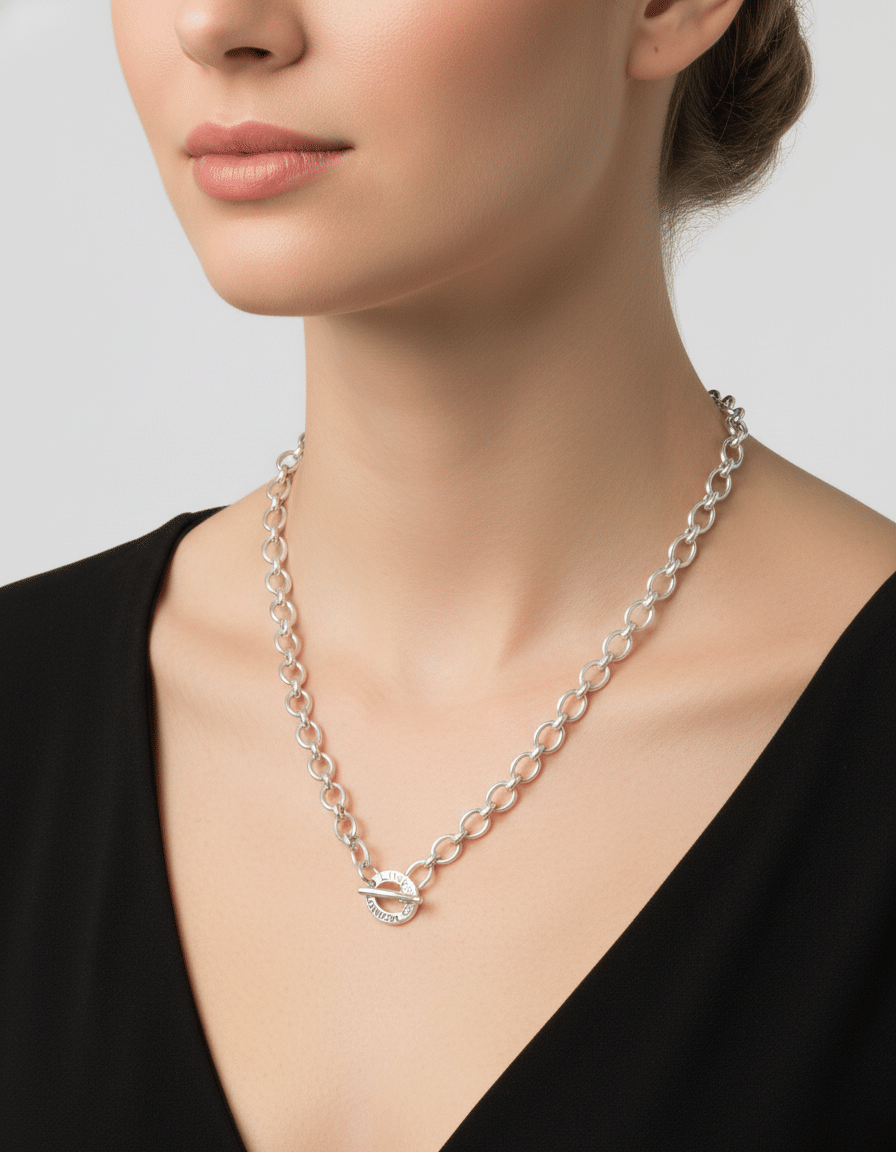 Collana links london con timbri inglesi in argento 925%-3