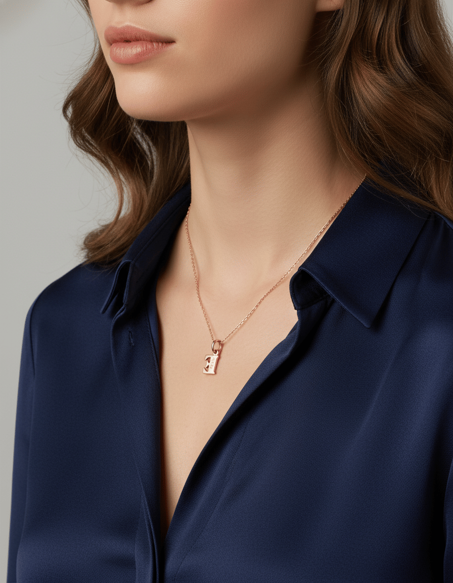 Ciondolo dodo lettera e in oro rosa 9 kt-3