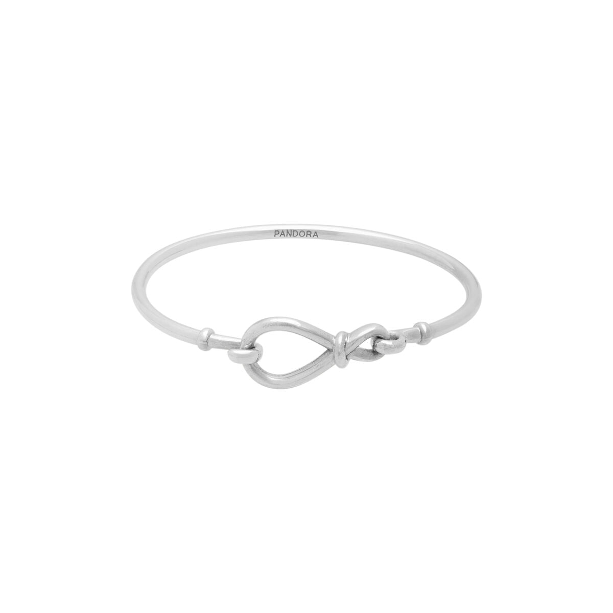 Bracciale rigido pandora con chiusura nodo infinito in argento 925%-1
