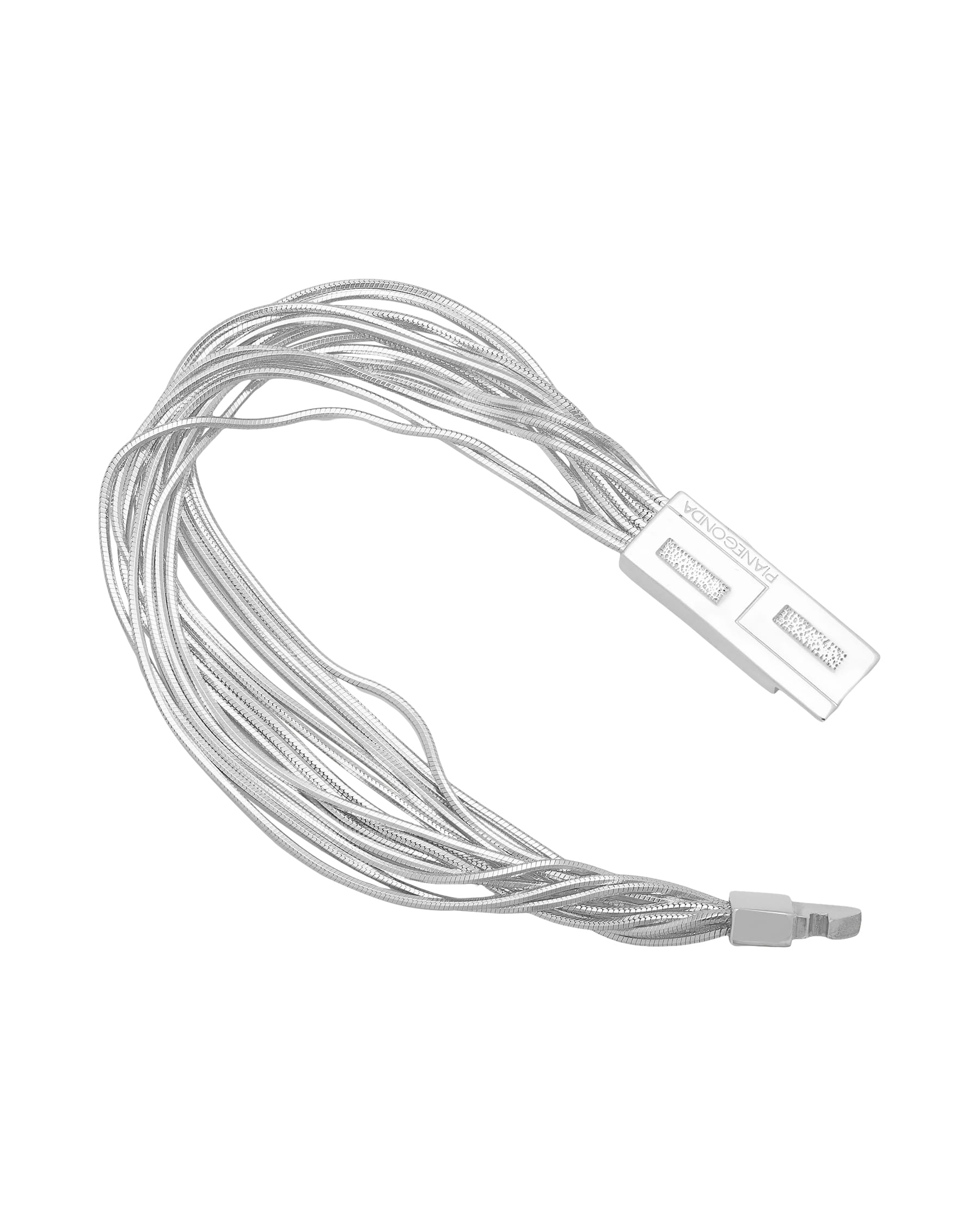 Bracciale morbido pianegonda 15 fili in argento 925%-2