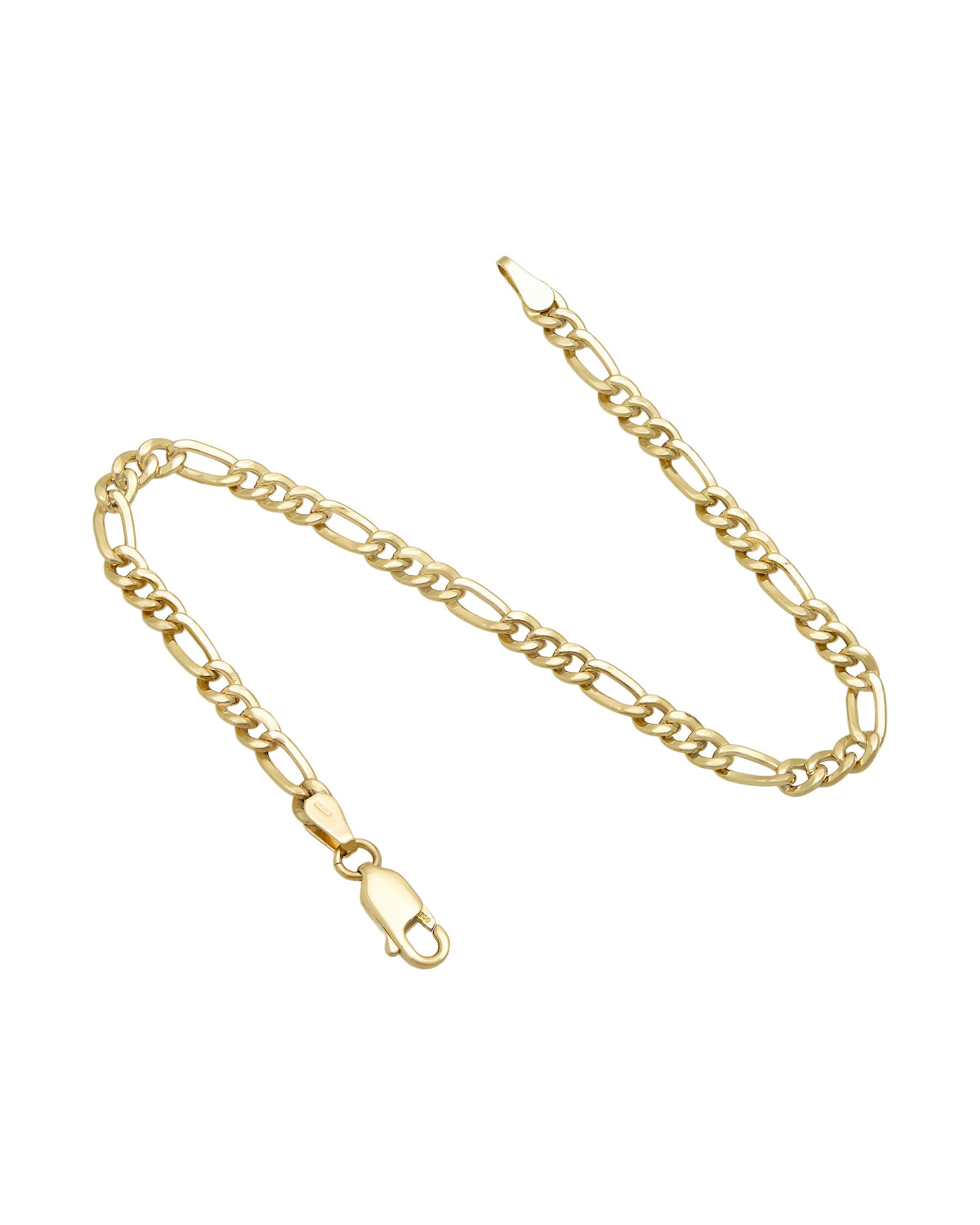 Bracciale maglia figaro 3+1 in oro giallo 18 kt-2