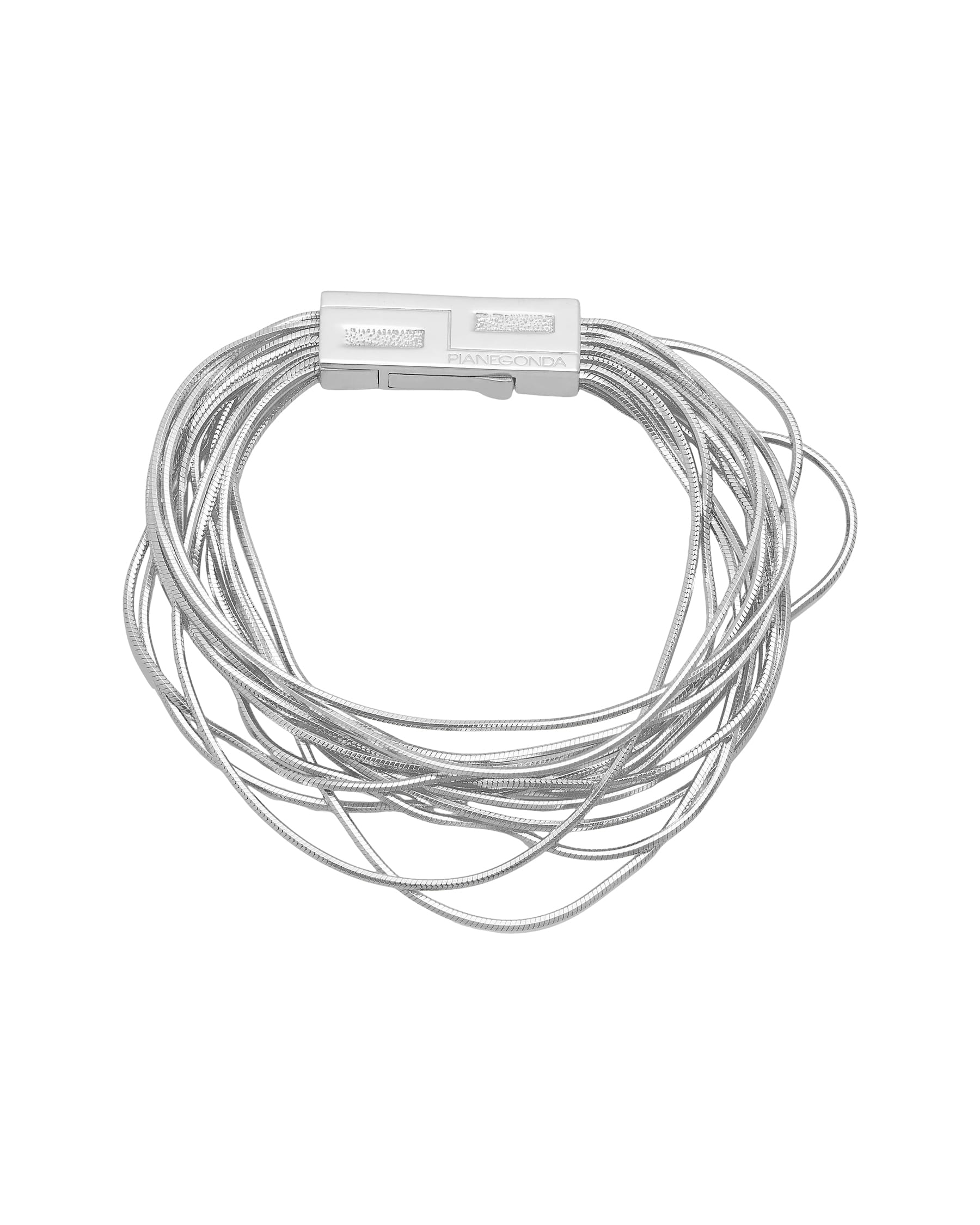 Bracciale morbido pianegonda 15 fili in argento 925%-1