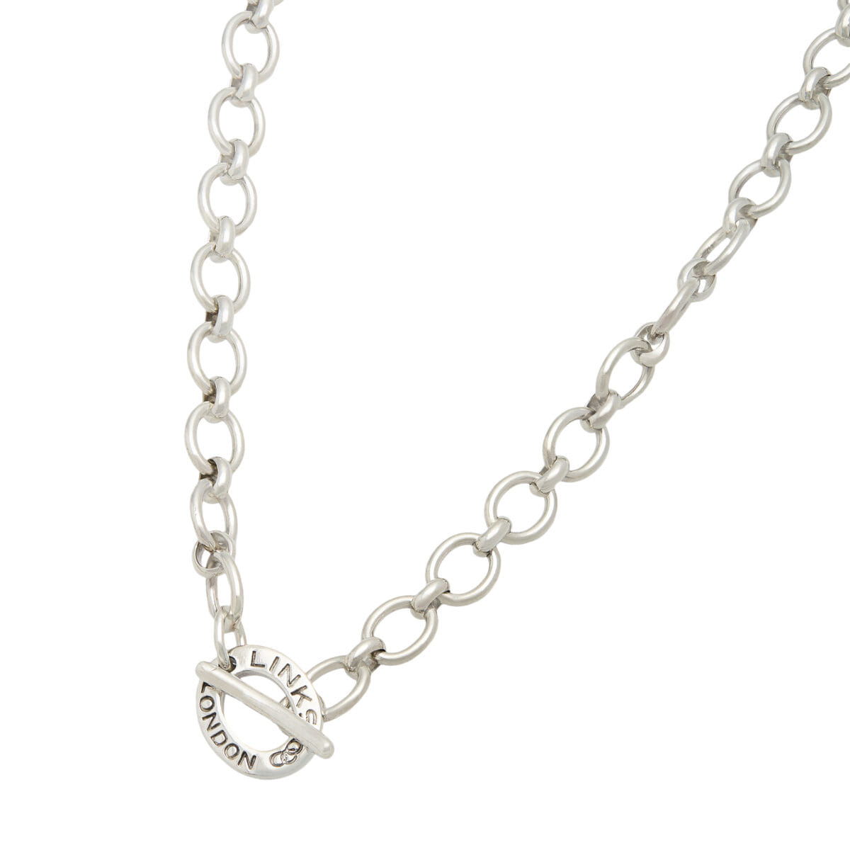Collana links london con timbri inglesi in argento 925%-1