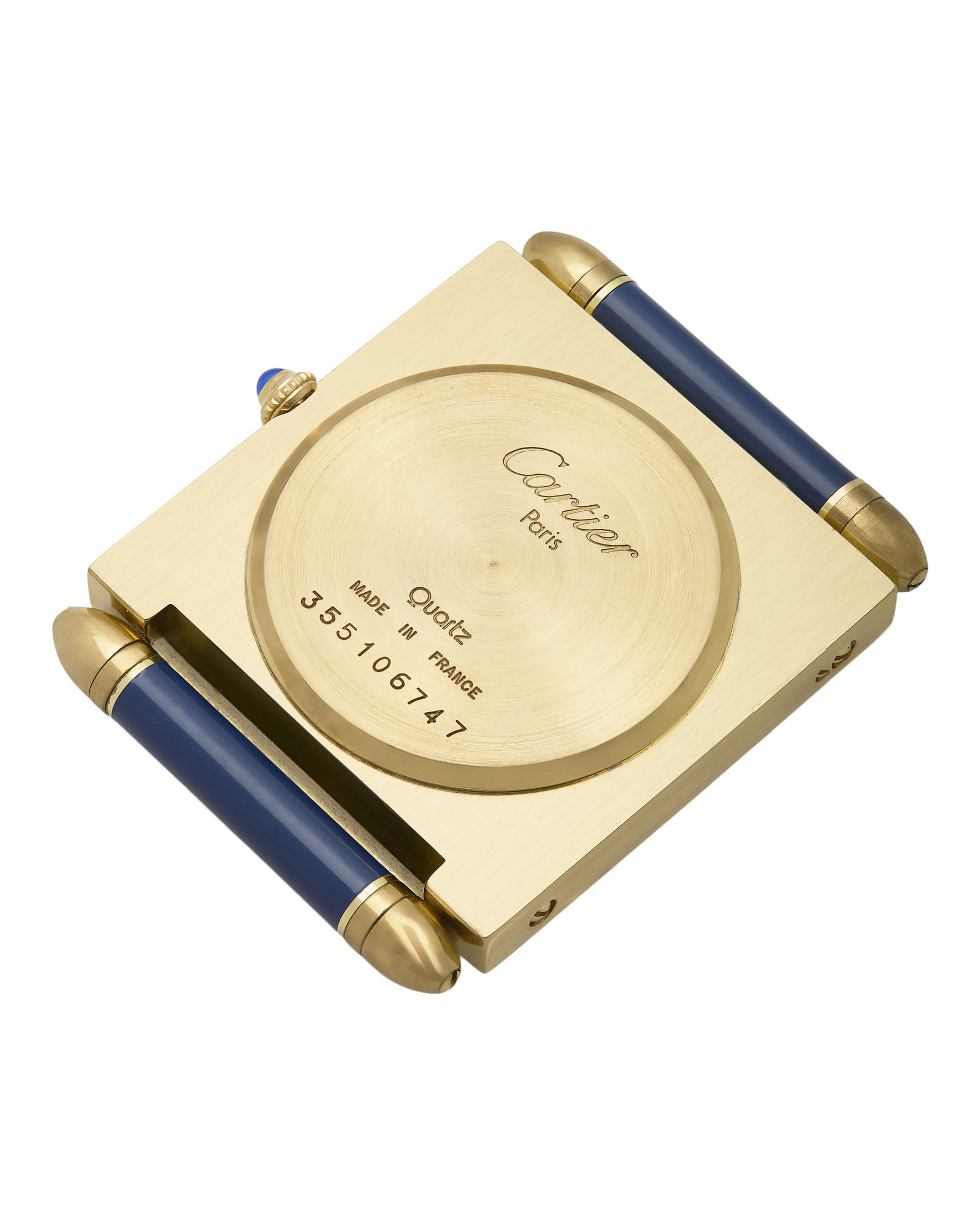 Cartier tank française pendulette de voyage alarm clock made in france-4