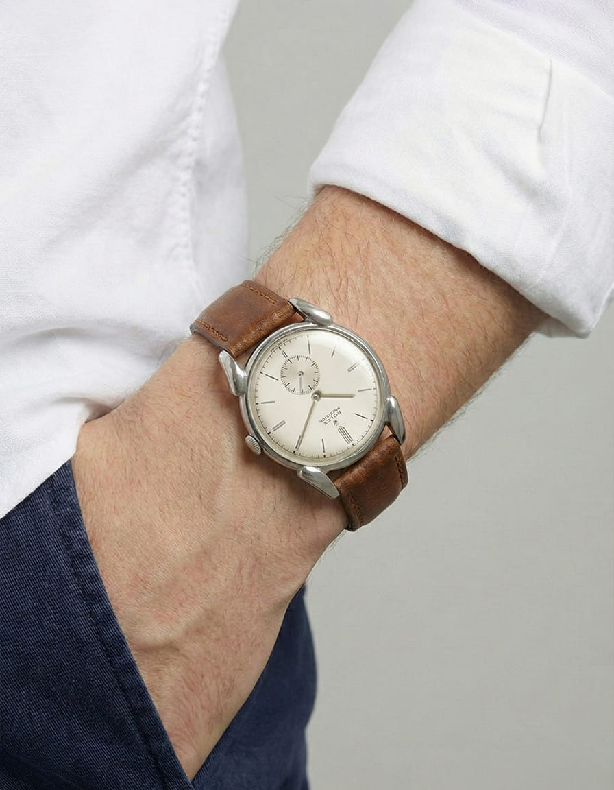 Rolex precision vintage 34 mm drop / fancy lugs ref 4560-7