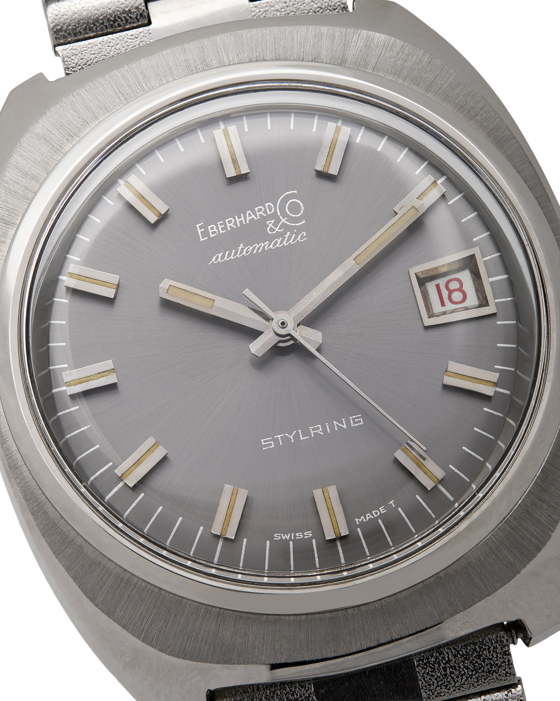 Eberhard & co. stylring automaticc 36 mm vintage grey dial-2