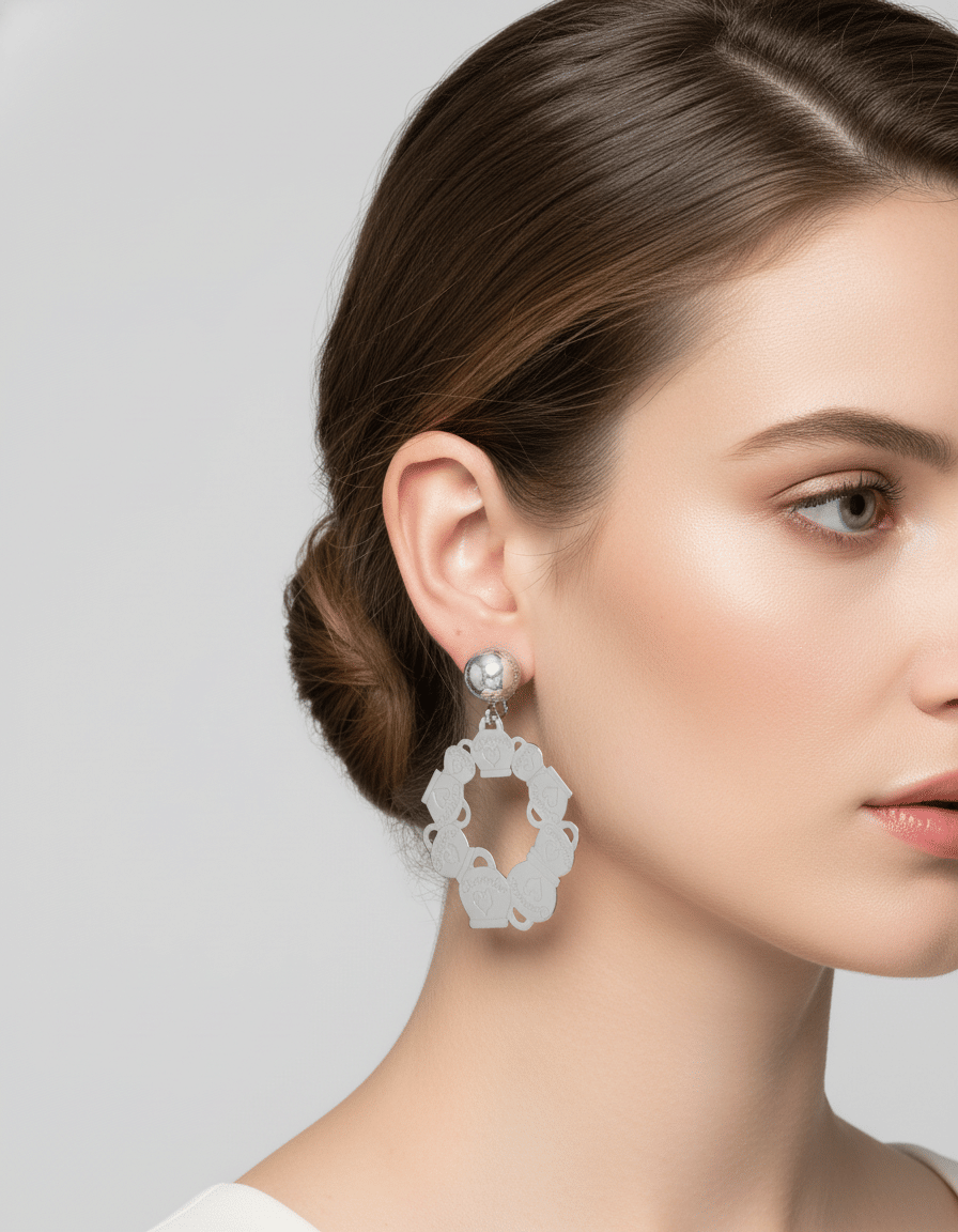 Orecchini chantecler et violà campanelle cerchi grandi in argento-3