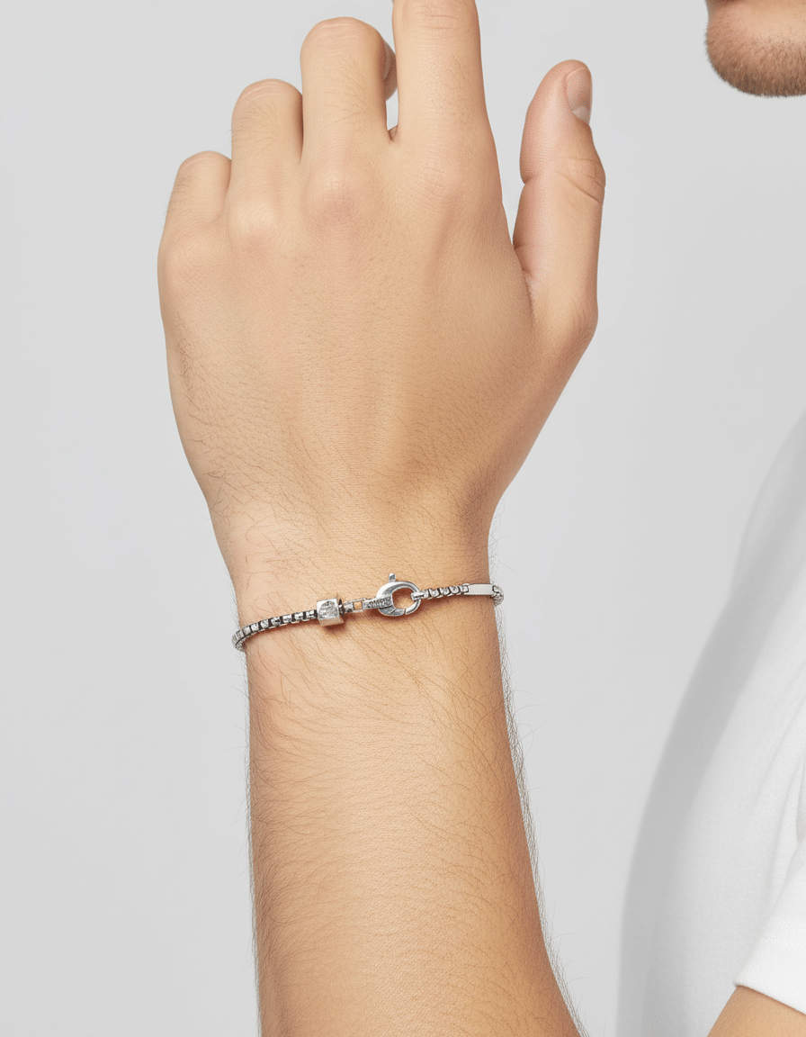 Bracciale add lebebé con ciondolo add bimba e bimbo in argento-3