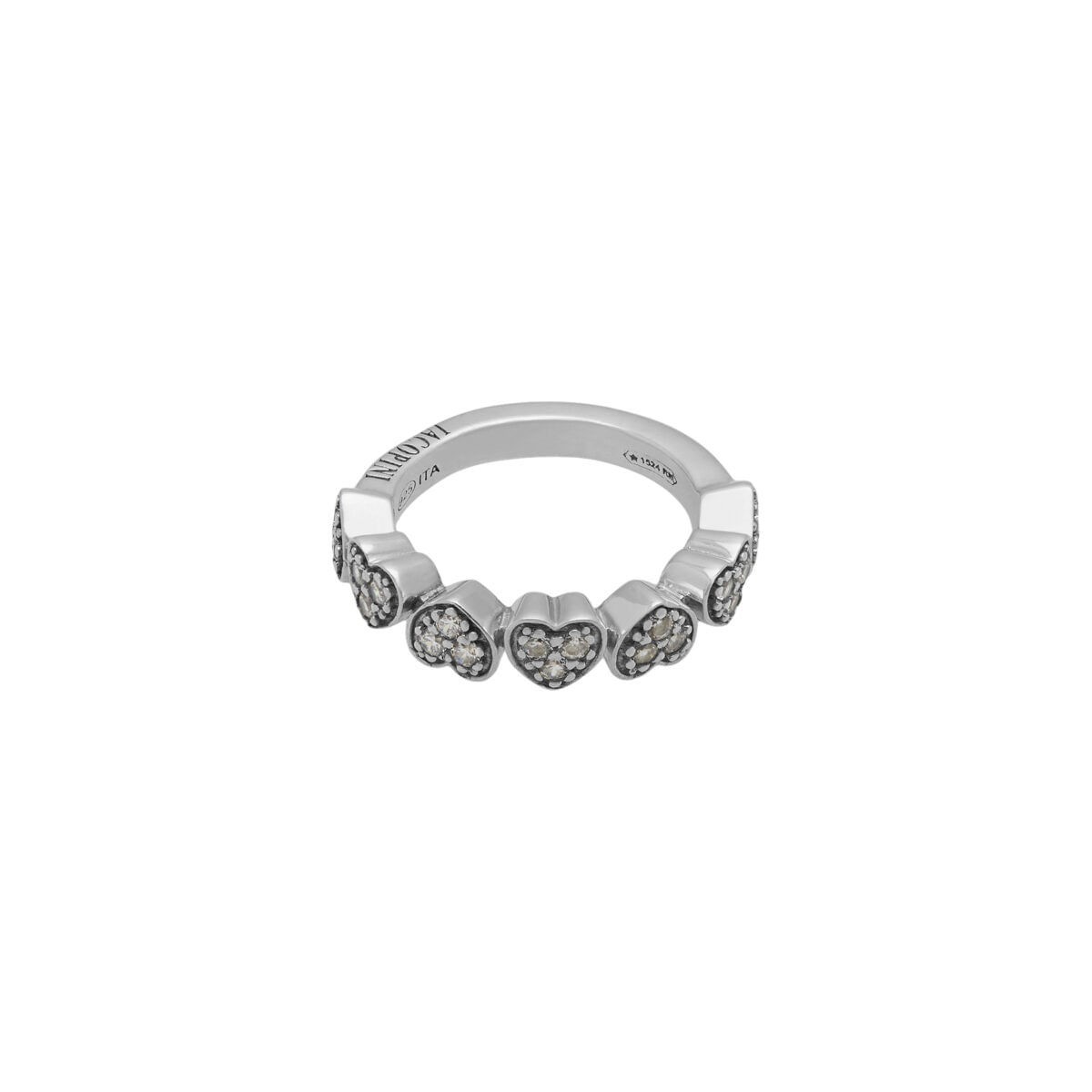 Anello iacopini cuori silver temptation in argento-1