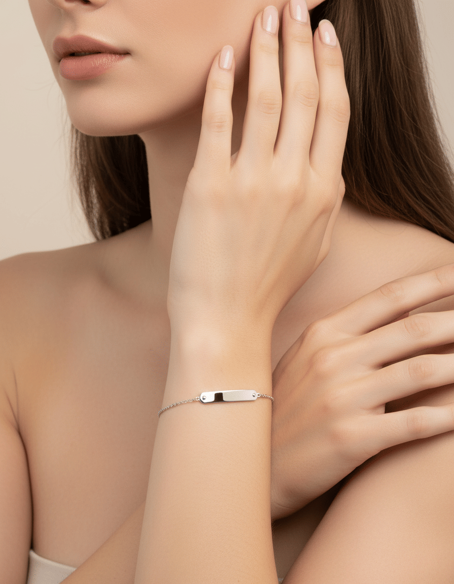 Bracciale tiffany con piastra in argento-3