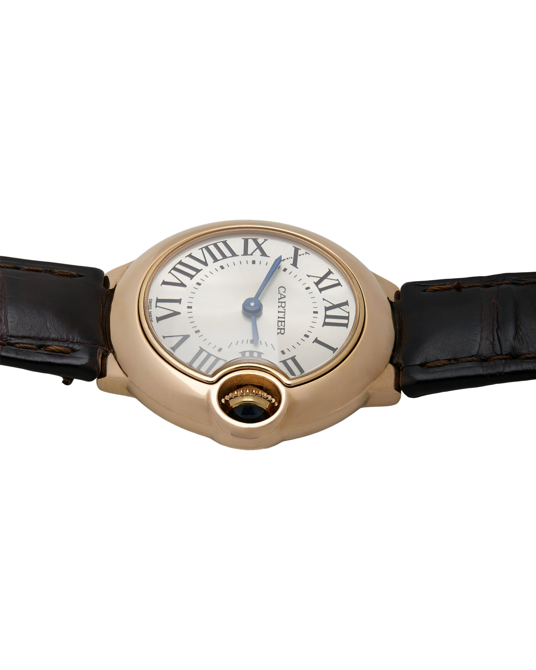 Cartier ballon bleu 28mm 18k rose gold ref 3007-4