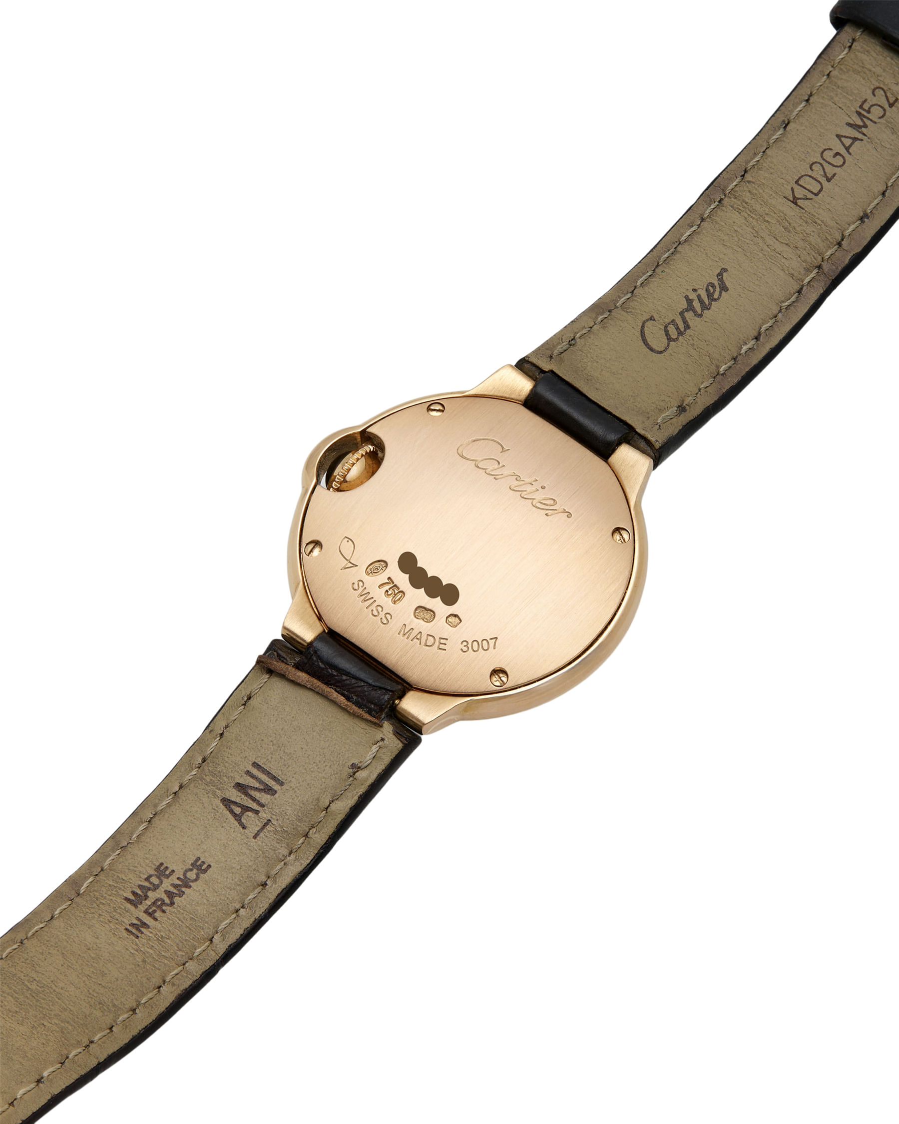 Cartier ballon bleu 28mm 18k rose gold ref 3007-5