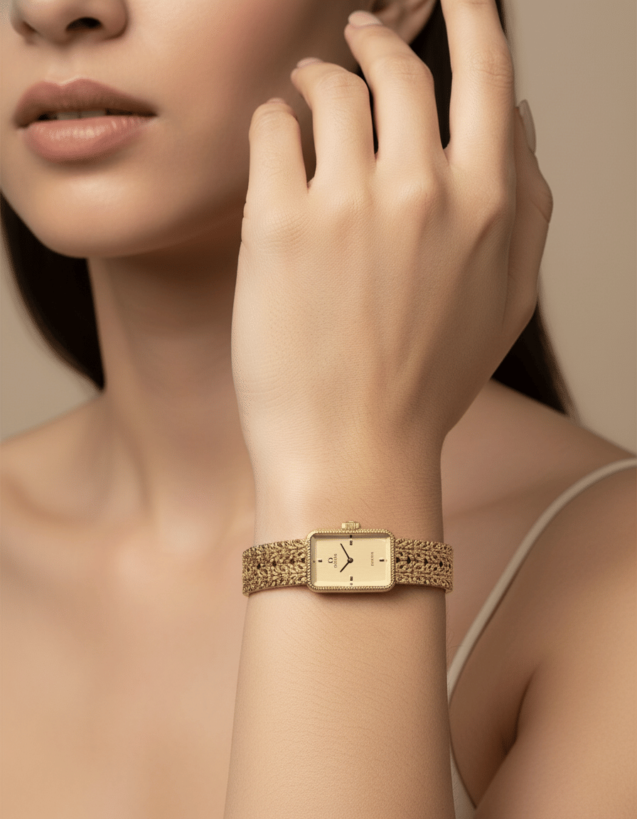 Omega de ville emerald manual yellow gold 18kt-8