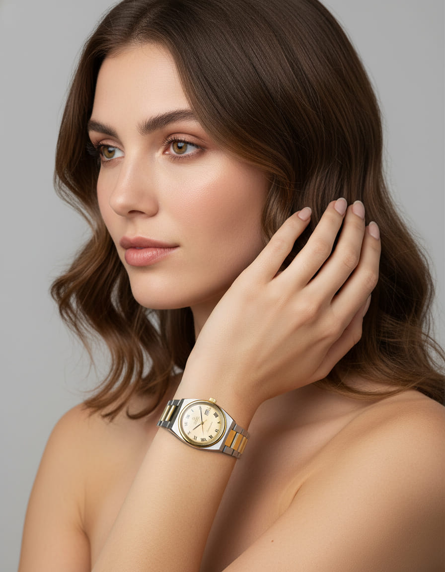 Omega seamaster date medio automatic 30mm ref. 166.02.08-6