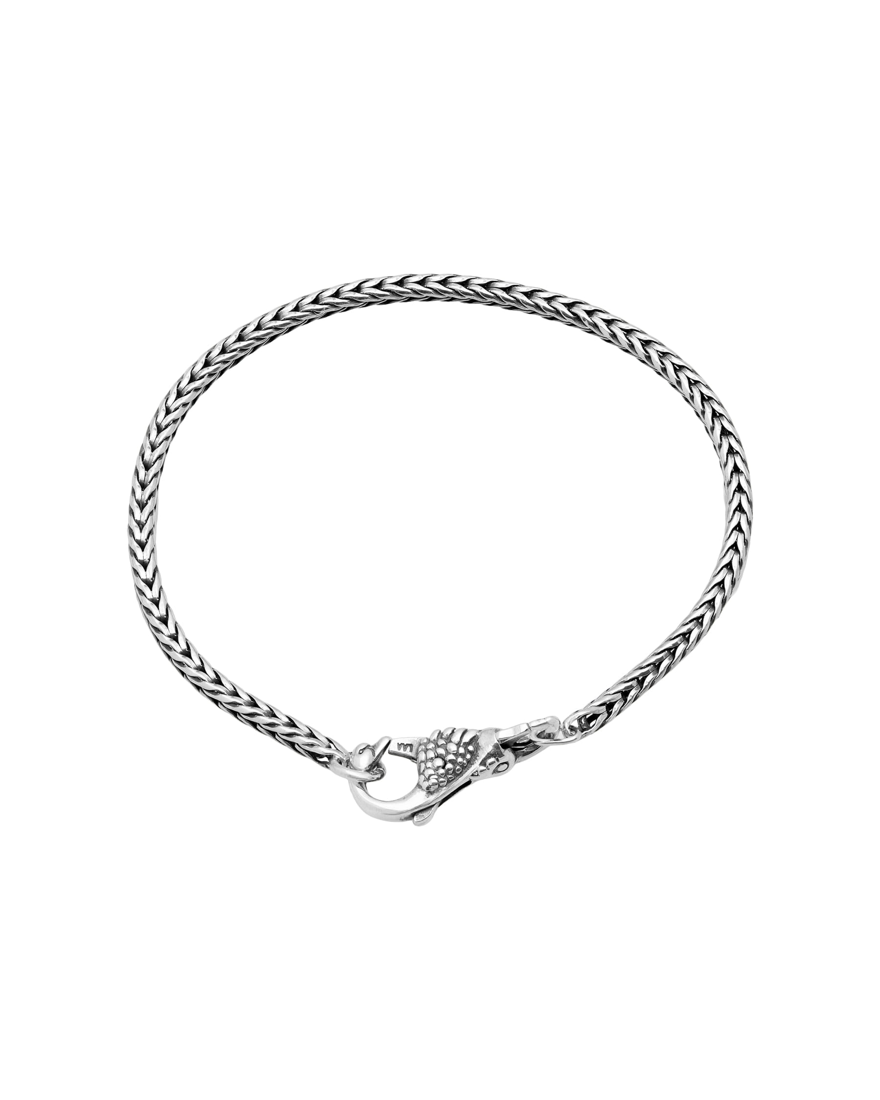 Bracciale a spiga trollbeads con chiusura cigno in argento-1