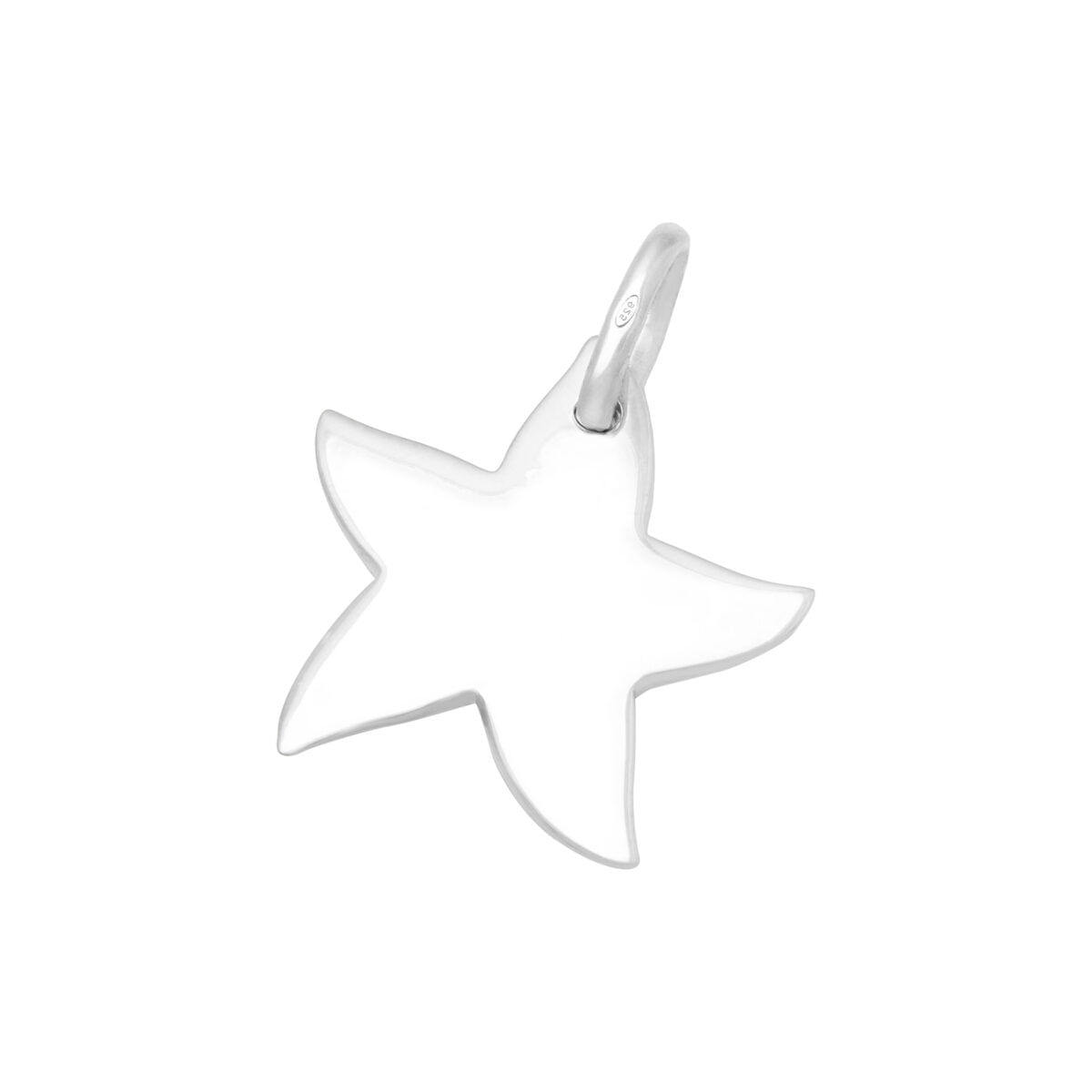 Ciondolo pomellato stella marina in argento-1