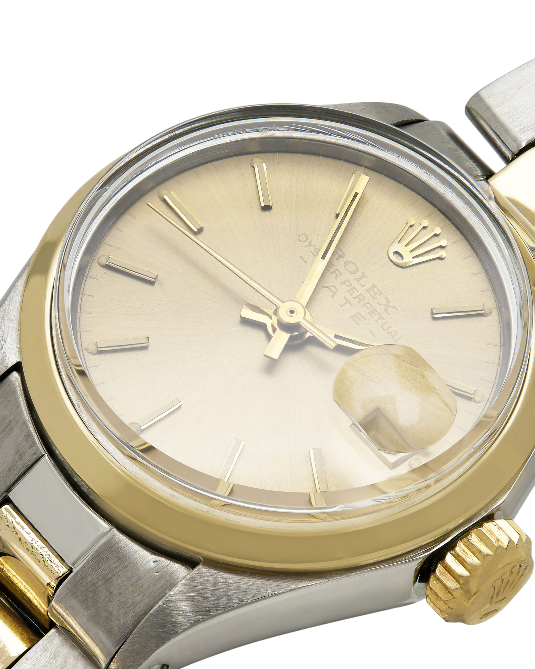 Rolex oyster perpetual lady date 26 mm acciaio e oro ref 6516-5
