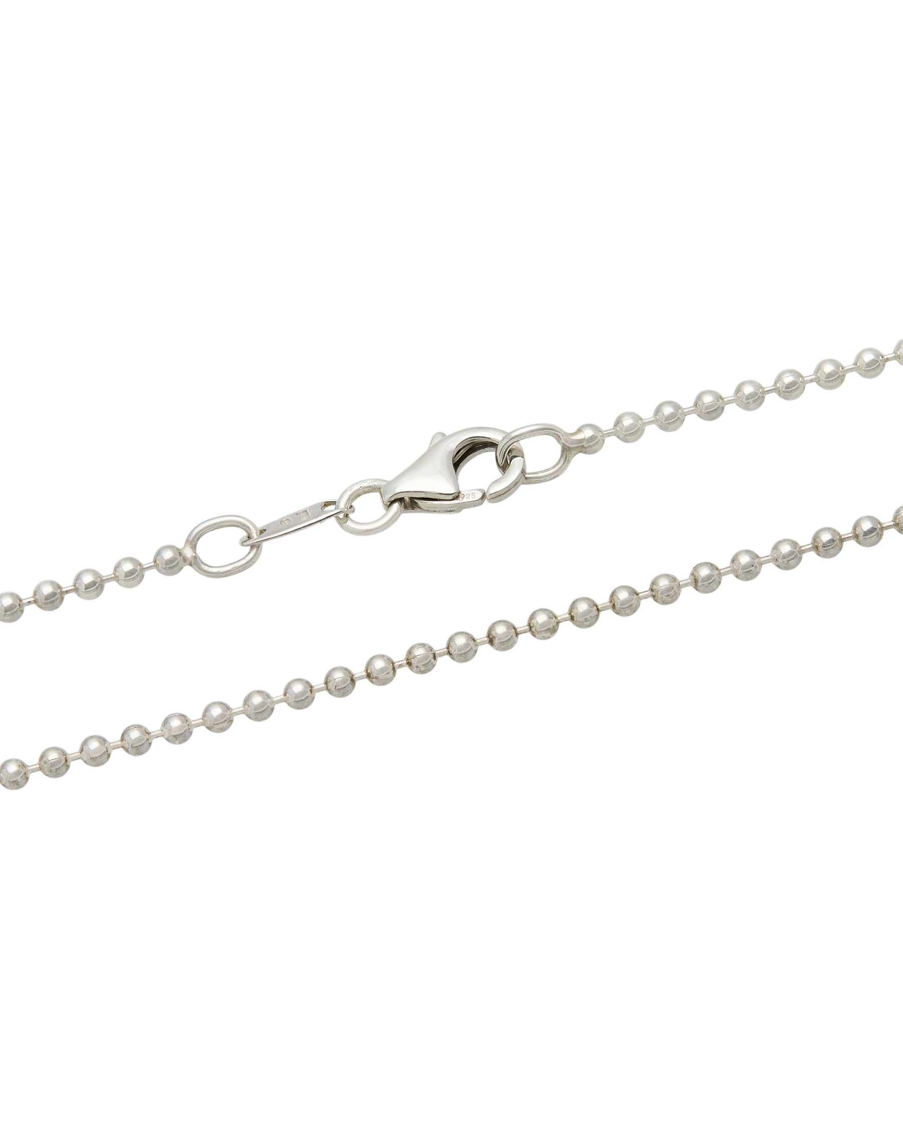 Collana unoaerre lunga con palline in argento 925%-2