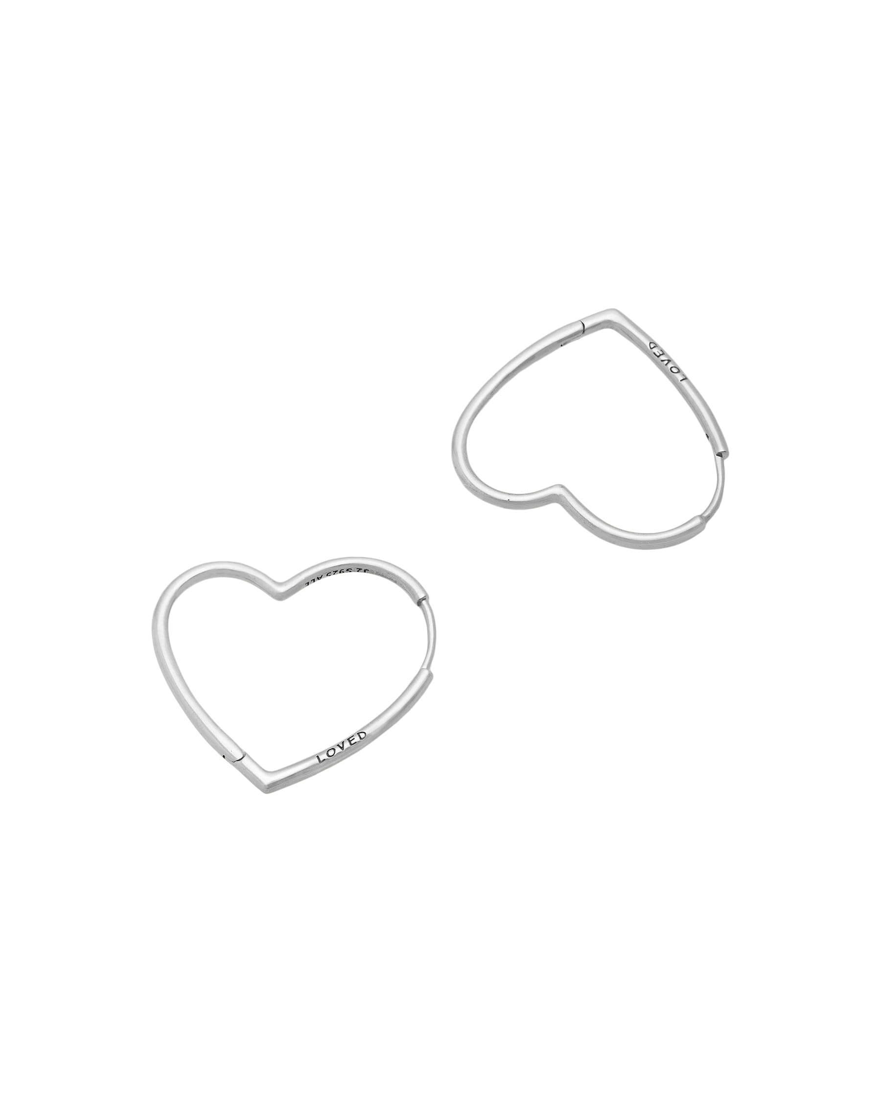 Orecchini pandora cerchi loved asimmetrici grandi in argento-2