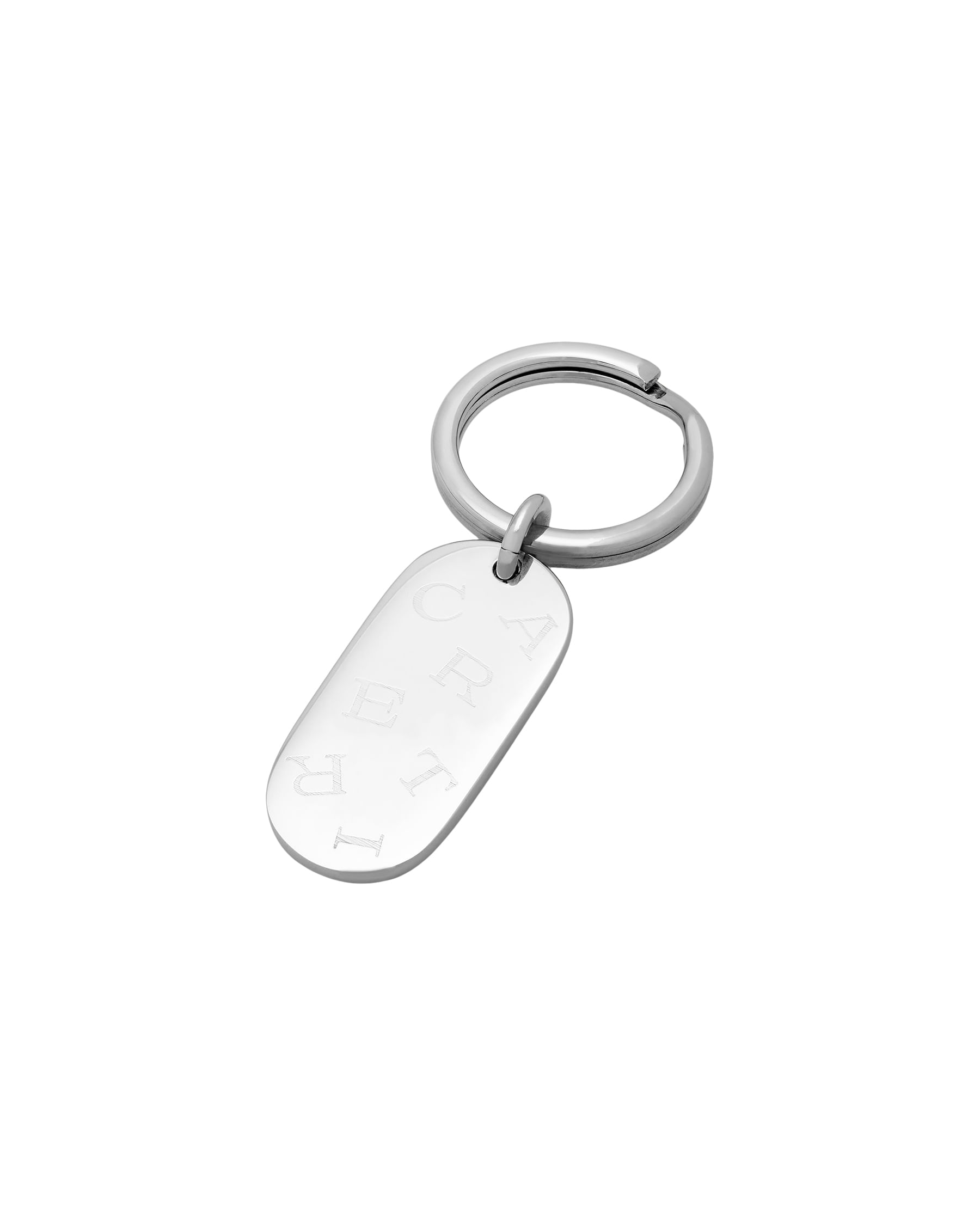 Portachiavi cartier logo in acciaio-1