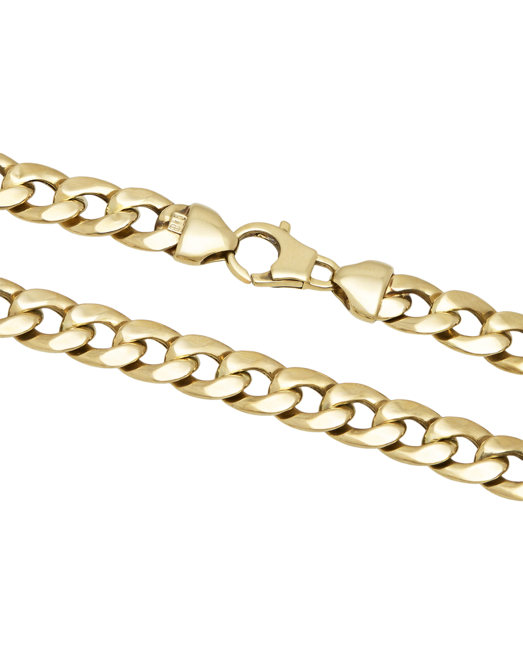 Girocollo maglia groumette piatta vuota in oro giallo 18 kt-2