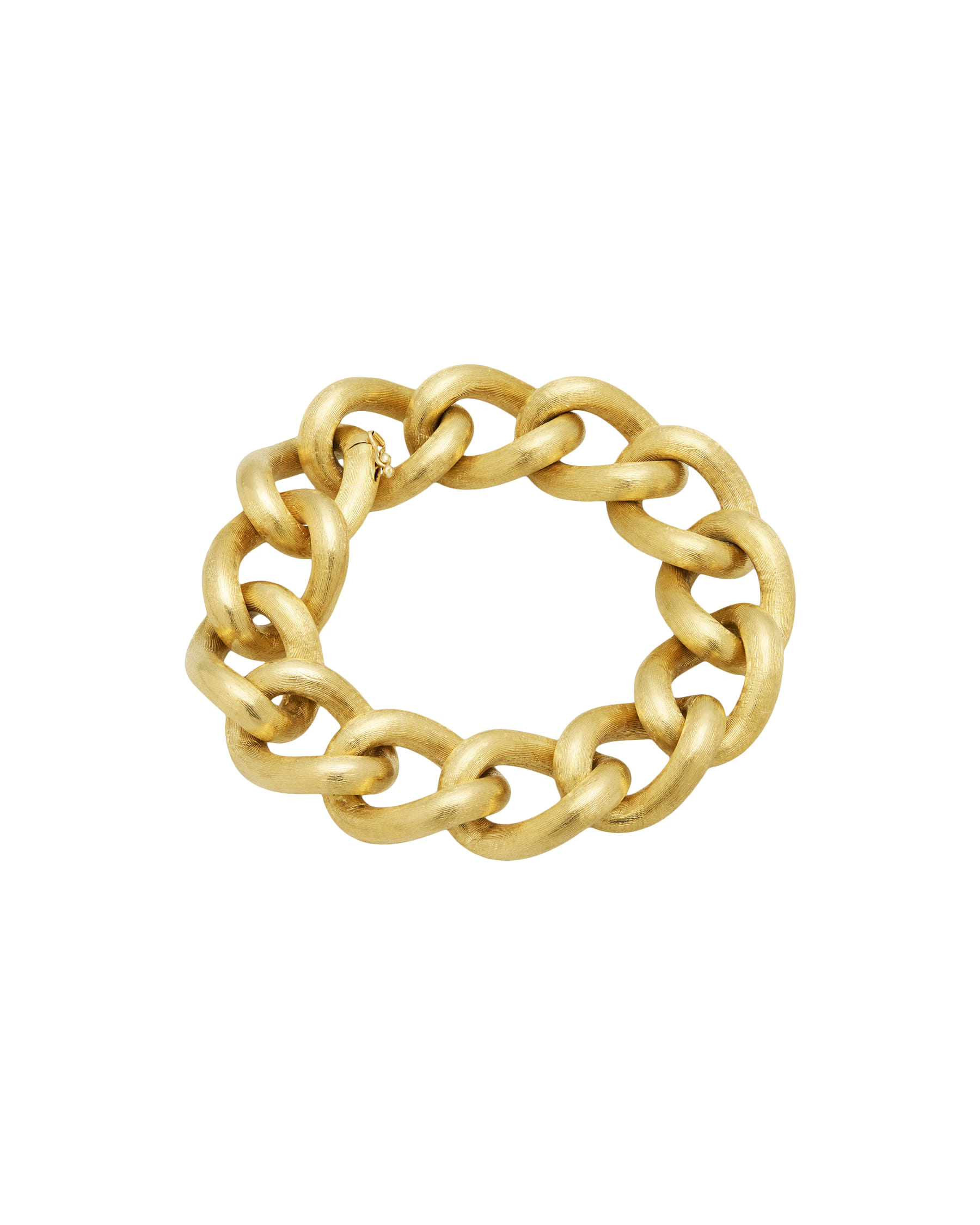 Bracciale unoerre vintage con maglia grumetta satinata in oro giallo 18kt-1
