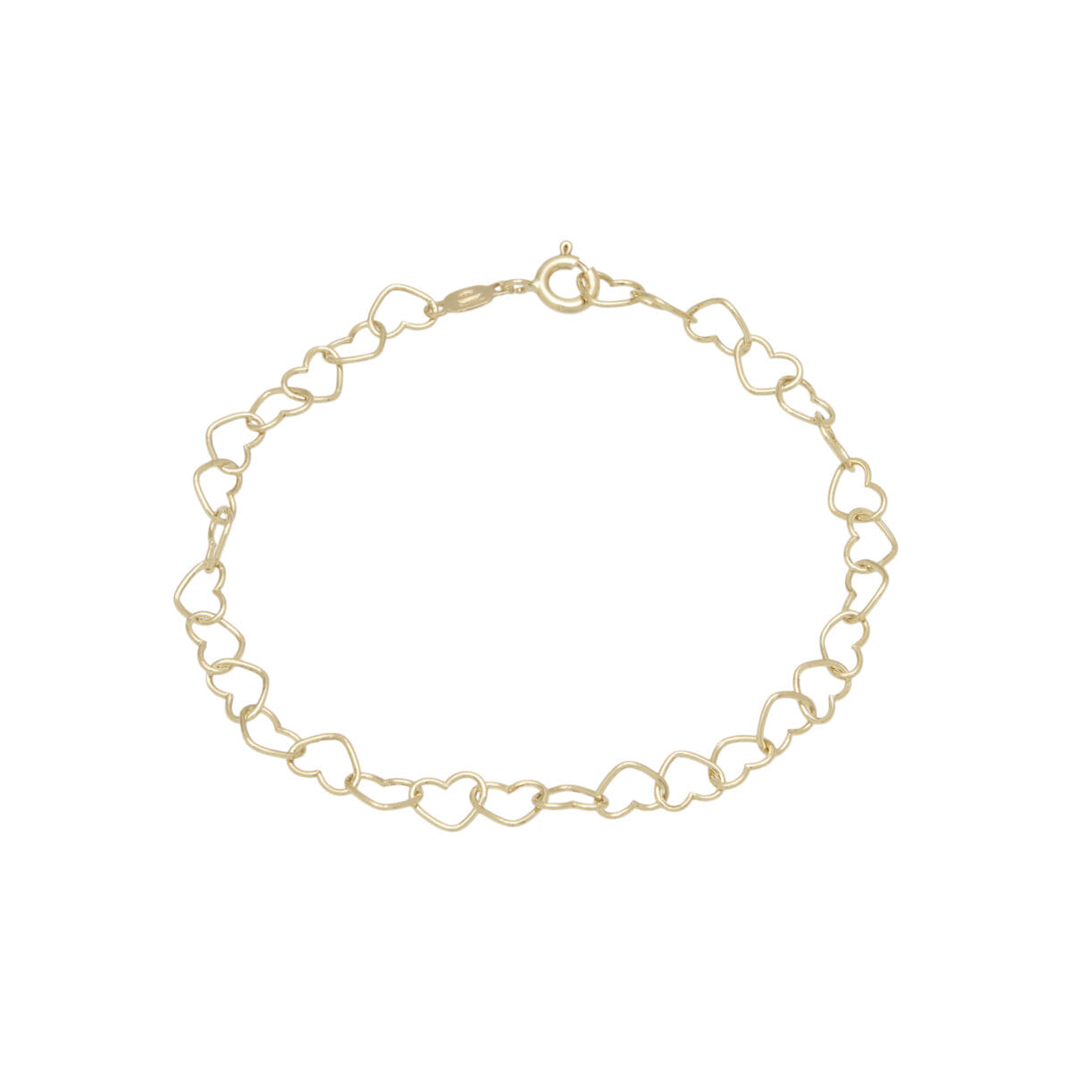 Bracciale maglia cuore in oro giallo 18 kt-1