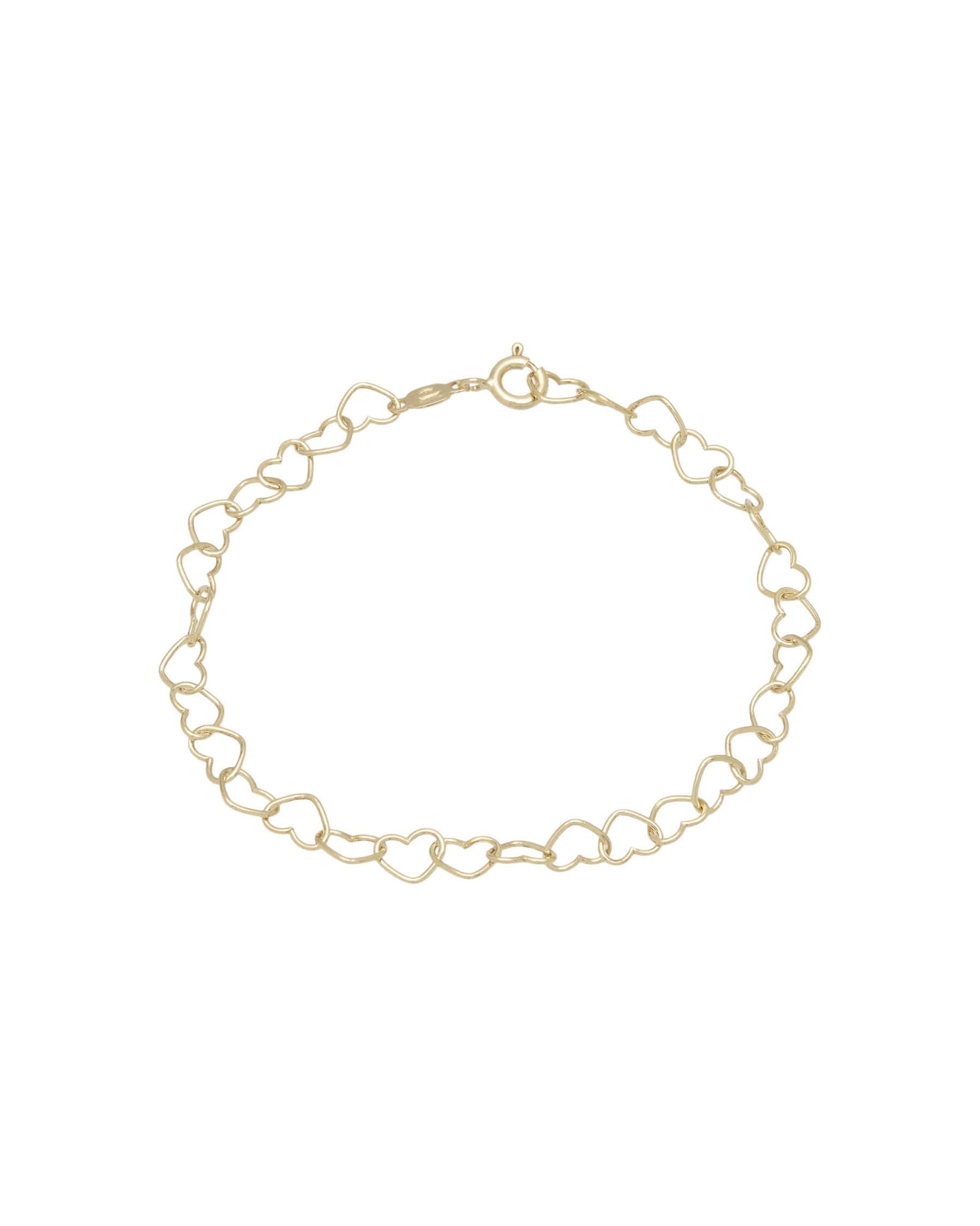 Bracciale maglia cuore in oro giallo 18 kt-1