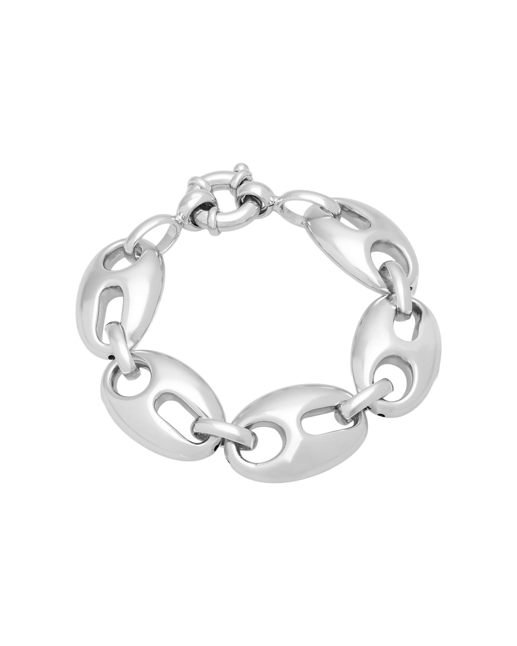 Bracciale maglia marinara grande in argento 925%-1