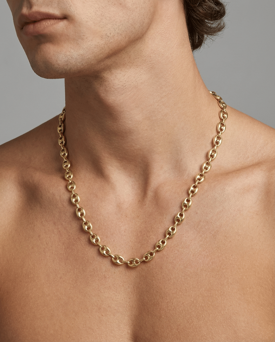 Collana maglia marinara big in oro giallo 18 kt-3