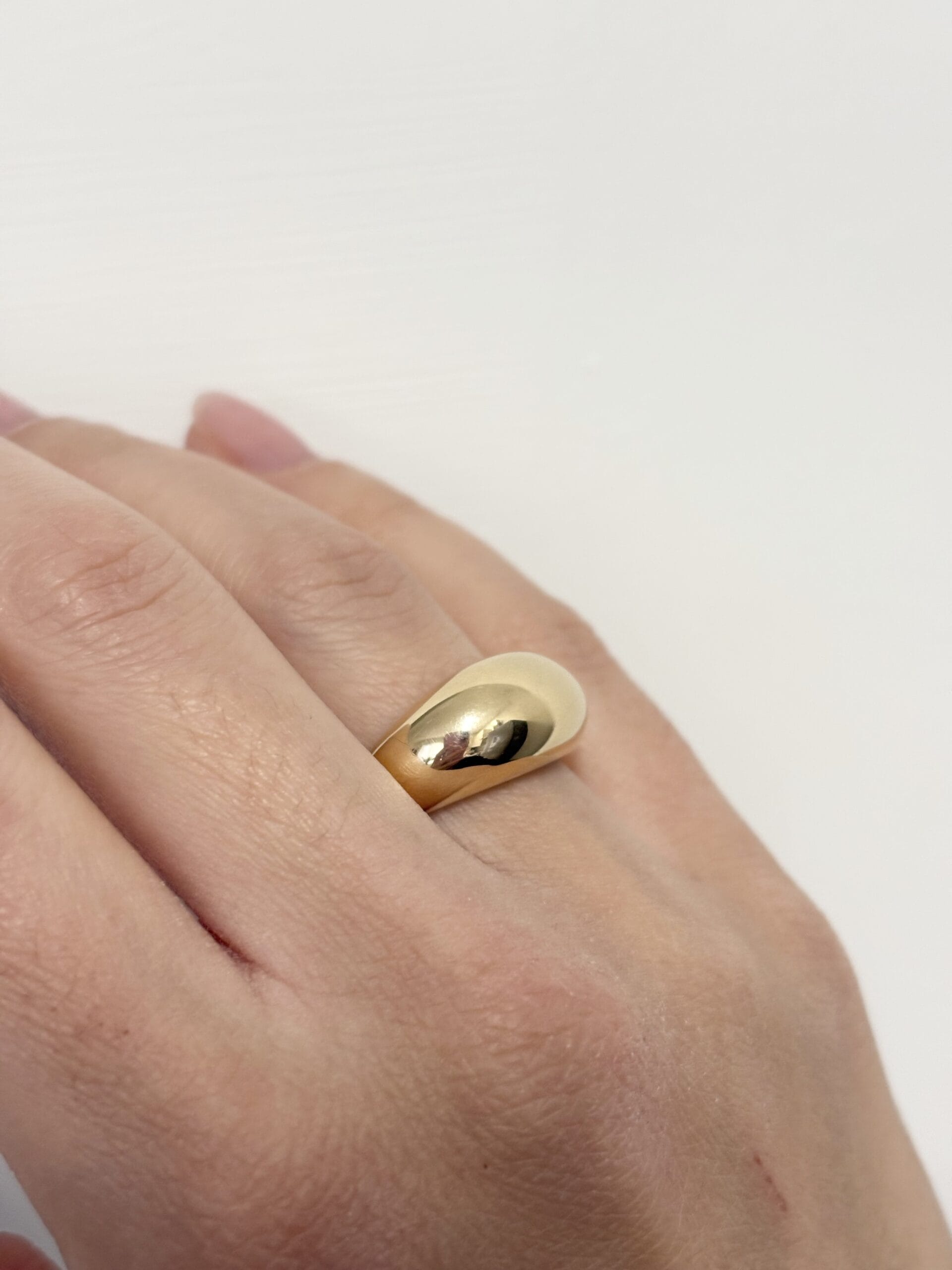 Anello fascia bombata in oro giallo 18 kt-4