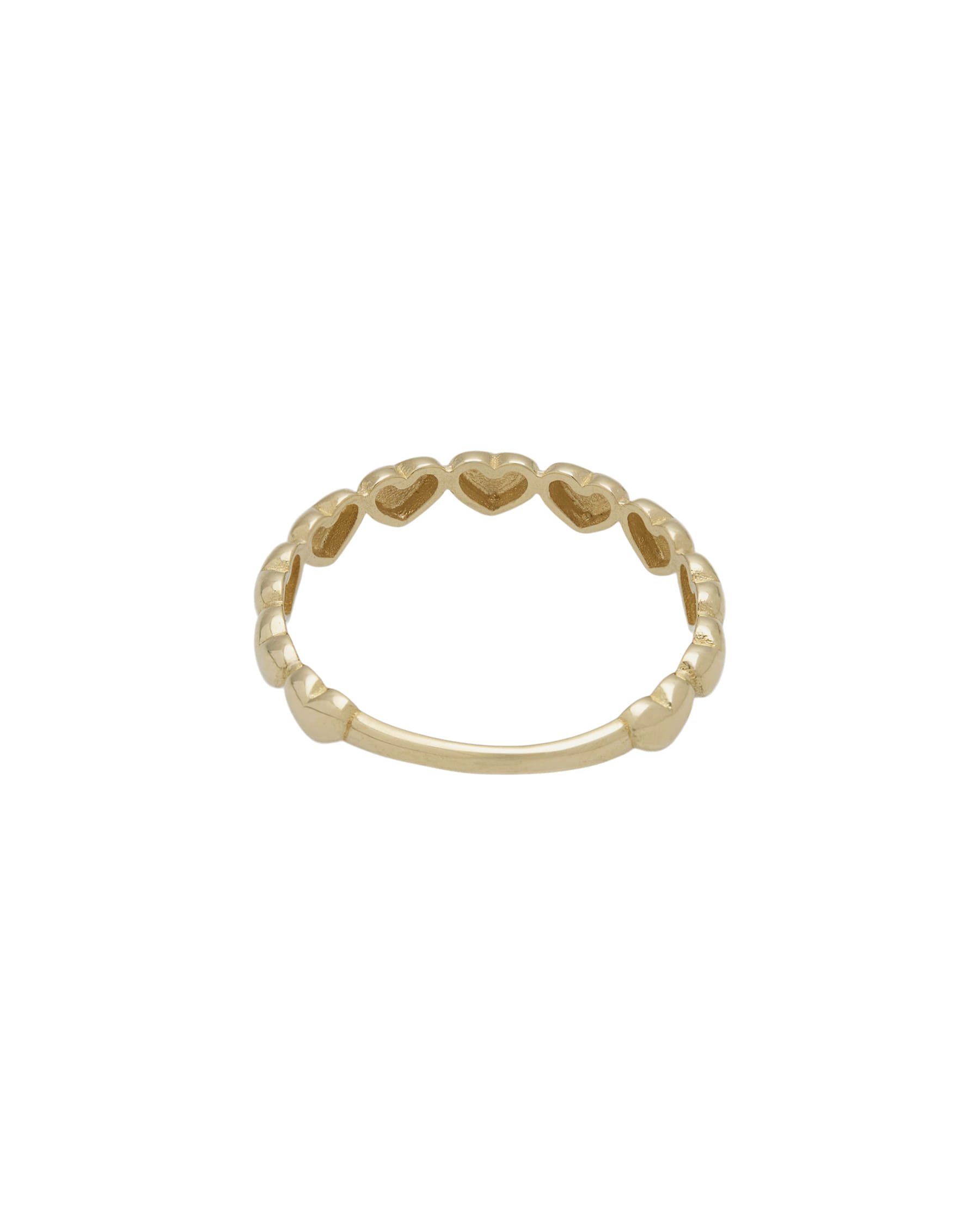 Anello con cuori in oro giallo 9 kt-3
