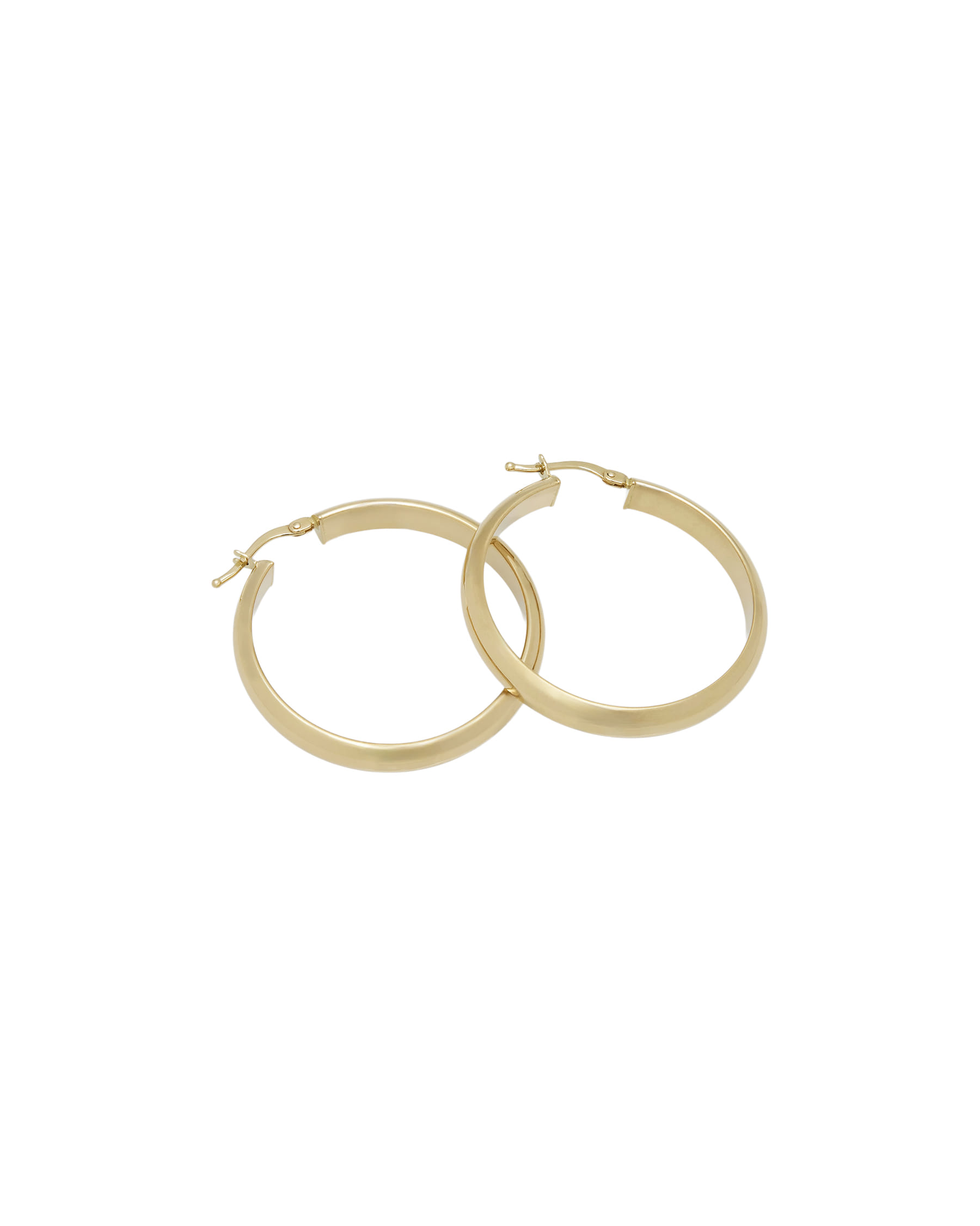 Orecchini a cerchio fascia larga in oro giallo 18 kt-1