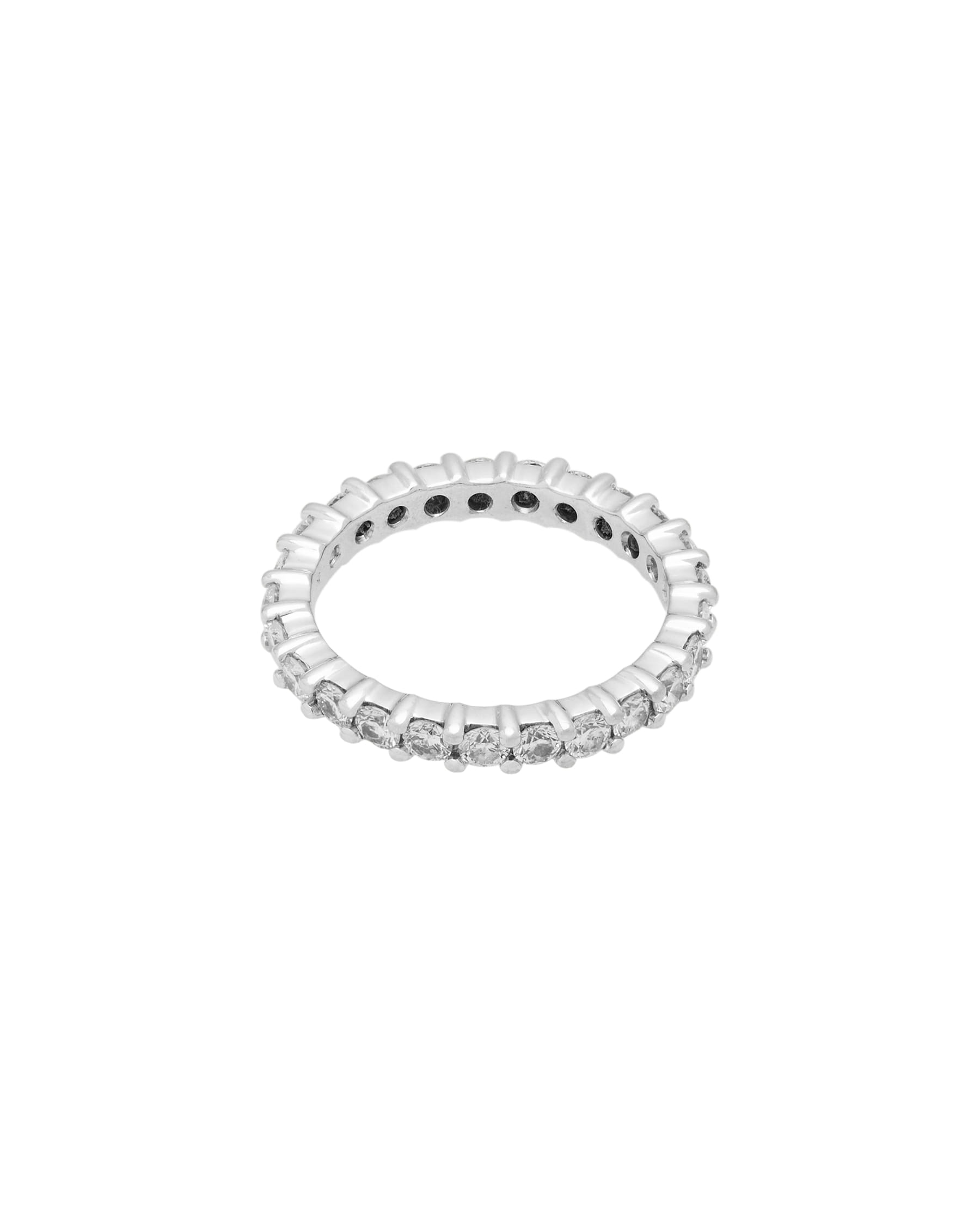 Anello eternity damiani in oro bianco con diamanti-2