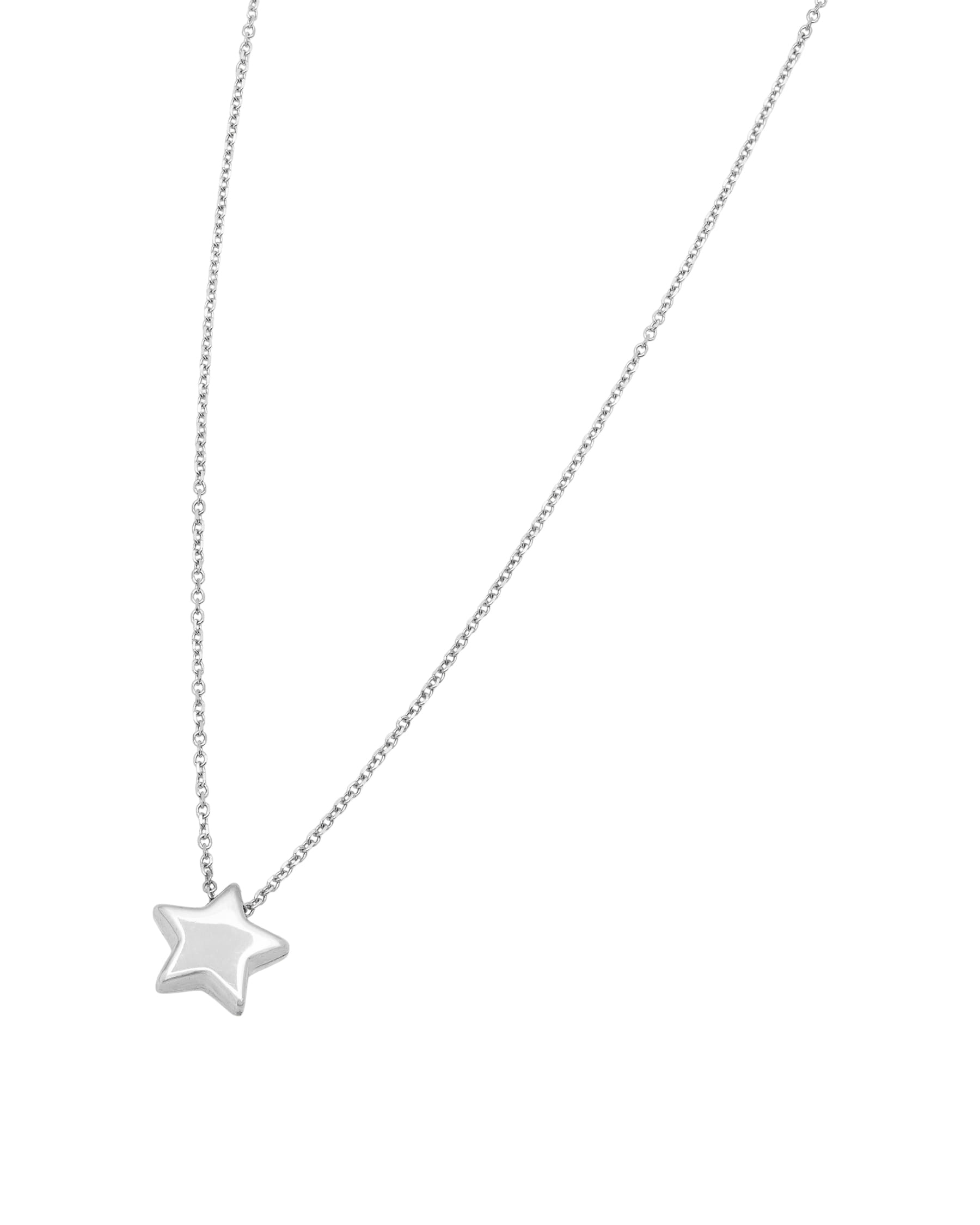 Catenina in oro bianco 18 kt e ciondolo stella-1