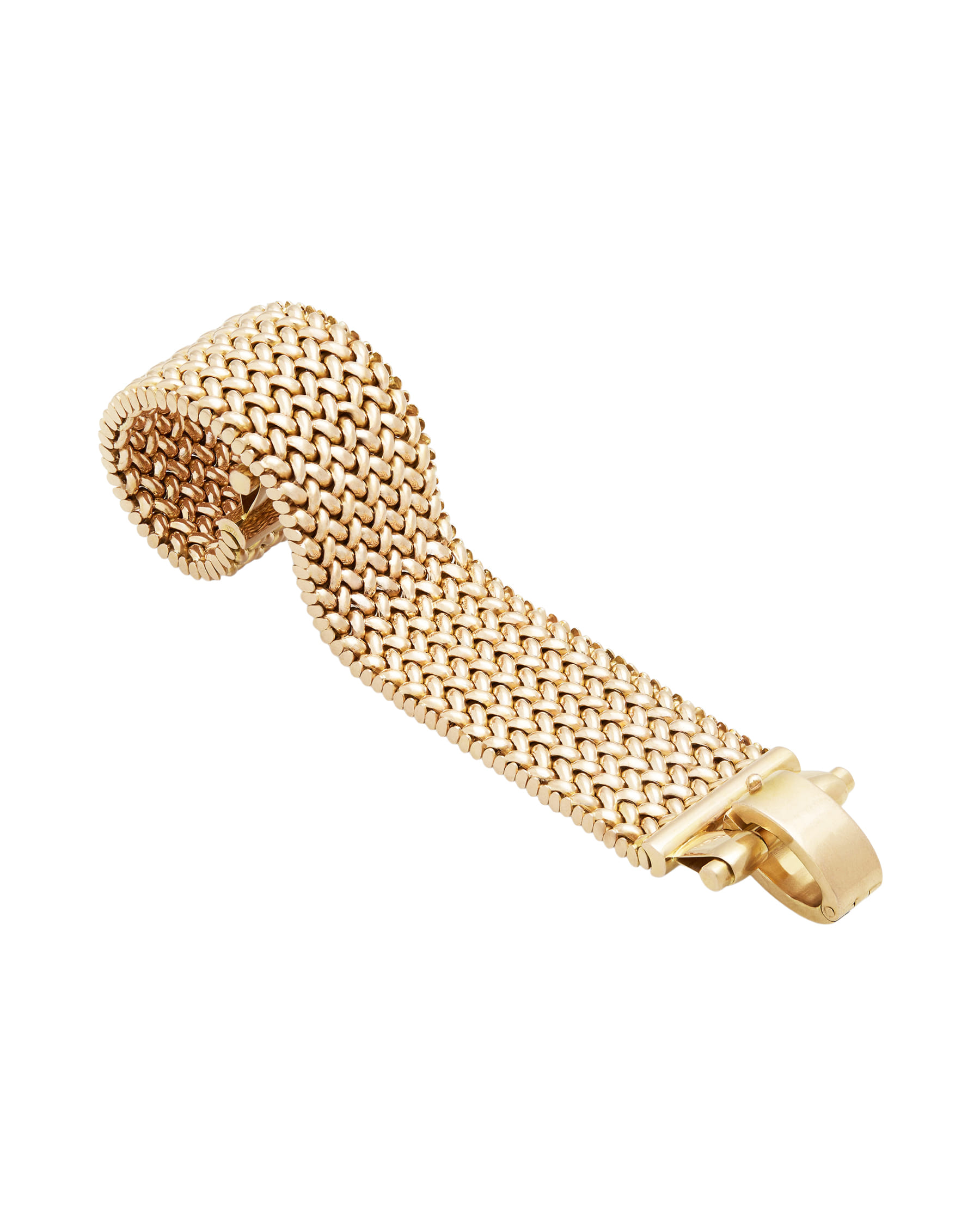 Bracciale micheletto in oro rosa 18 kt con bolli fascio-2