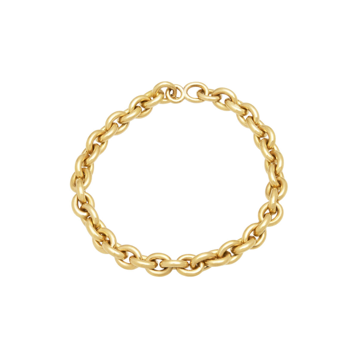 Bracciale maglia ovali a catena in oro rosa 18 kt-1